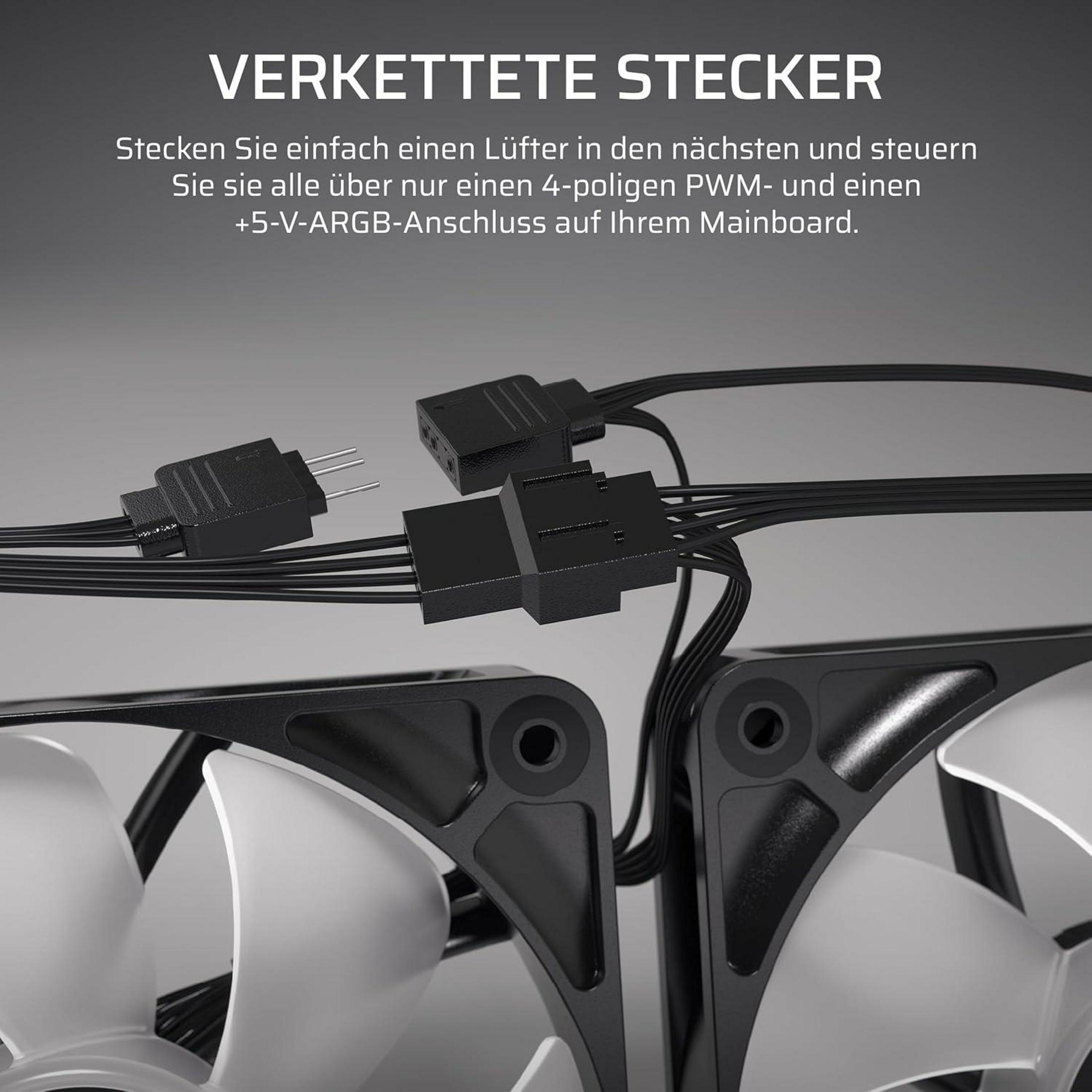 Cables de ventilador negros con conectores que se enchufan a una placa base.