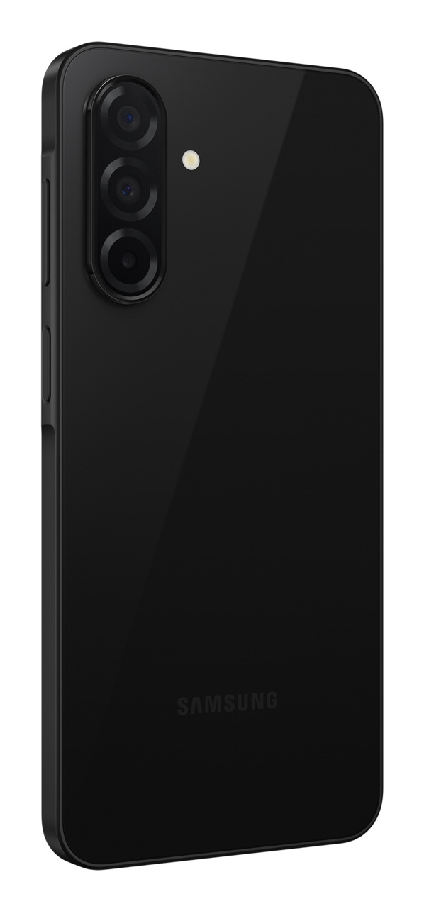Retro di uno smartphone Samsung nero con tre fotocamere e flash.