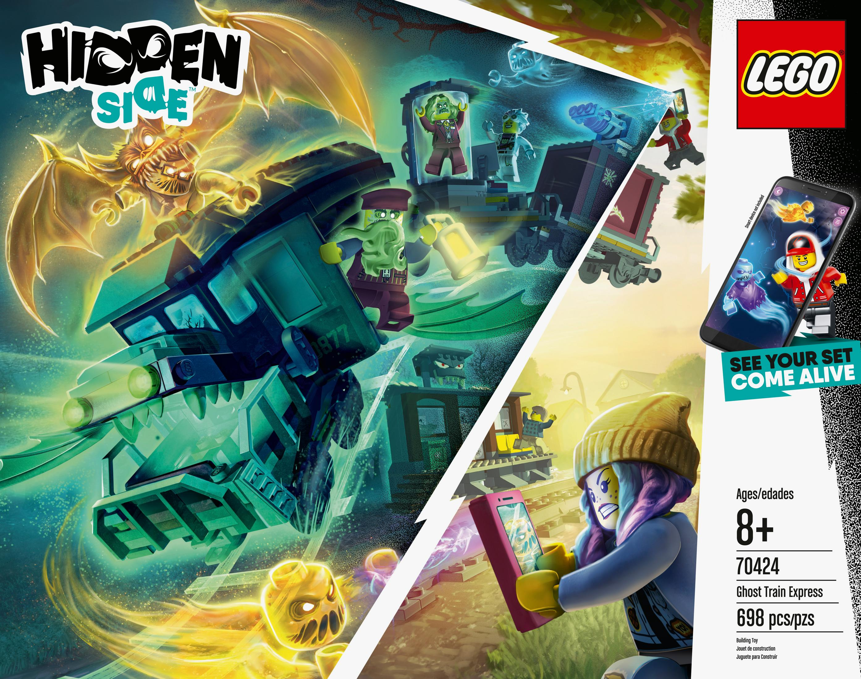 Treno Fantasma LEGO Hidden Side con figure e interazione app.