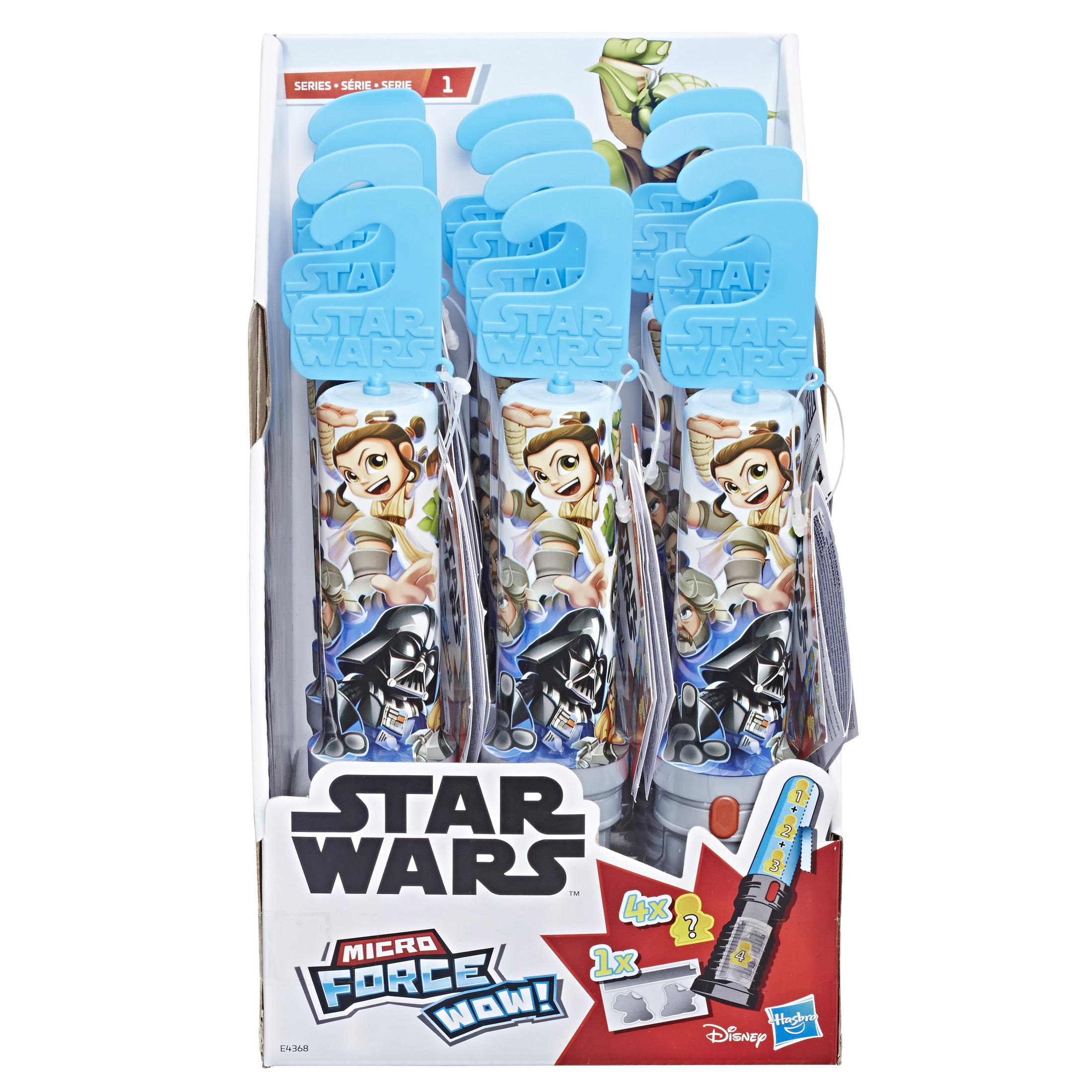 Confezione giocattolo Star Wars con figure di Rey e Darth Vader.