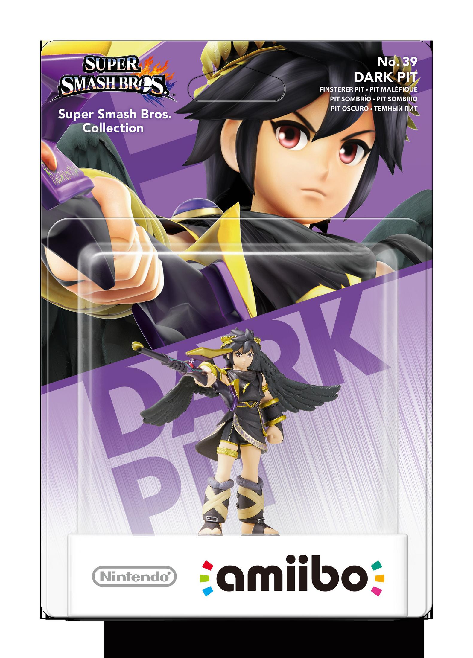 Verpackung für Dark Pit Amiibo-Figur aus Super Smash Bros.