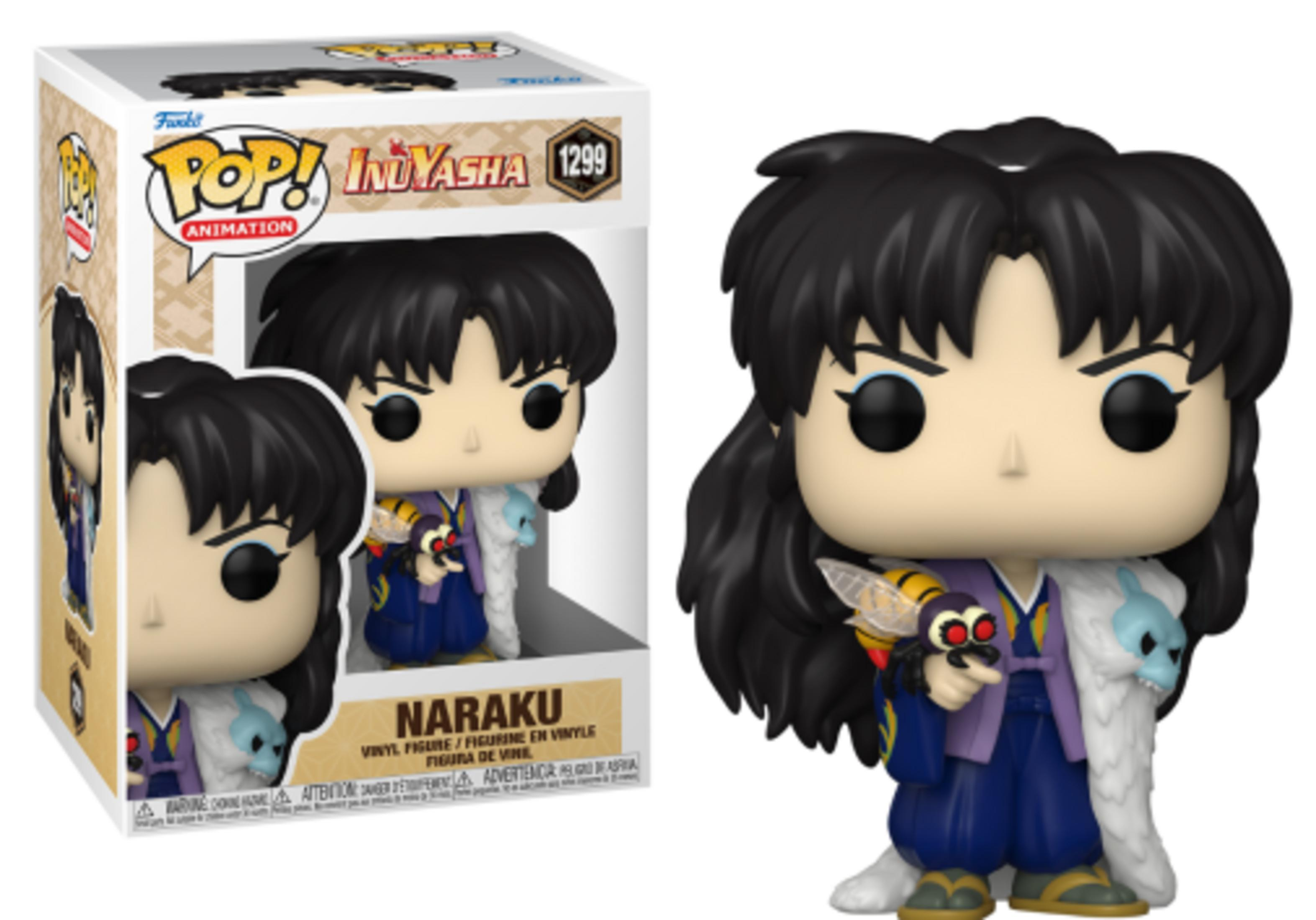 Funko Pop Figur von Naraku aus Inuyasha mit Biene und blauem Fell.