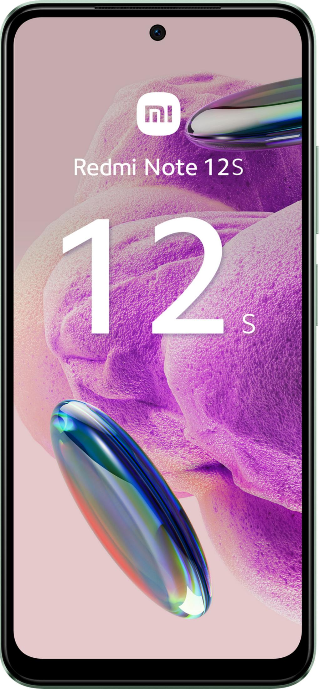 Xiaomi Redmi Note 12S mit großer 12 und stilisiertem Objekt.