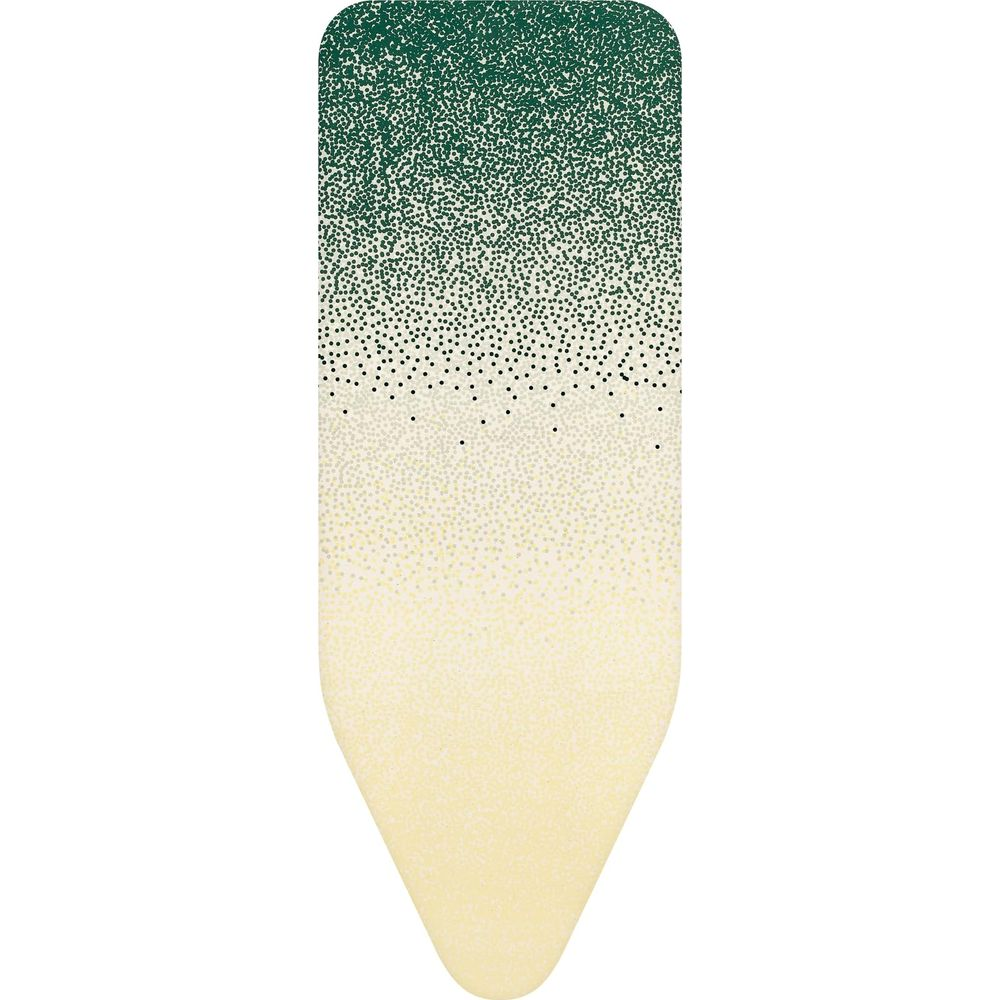 Housse de table à repasser avec un dégradé du vert foncé au jaune clair, à motif de points.