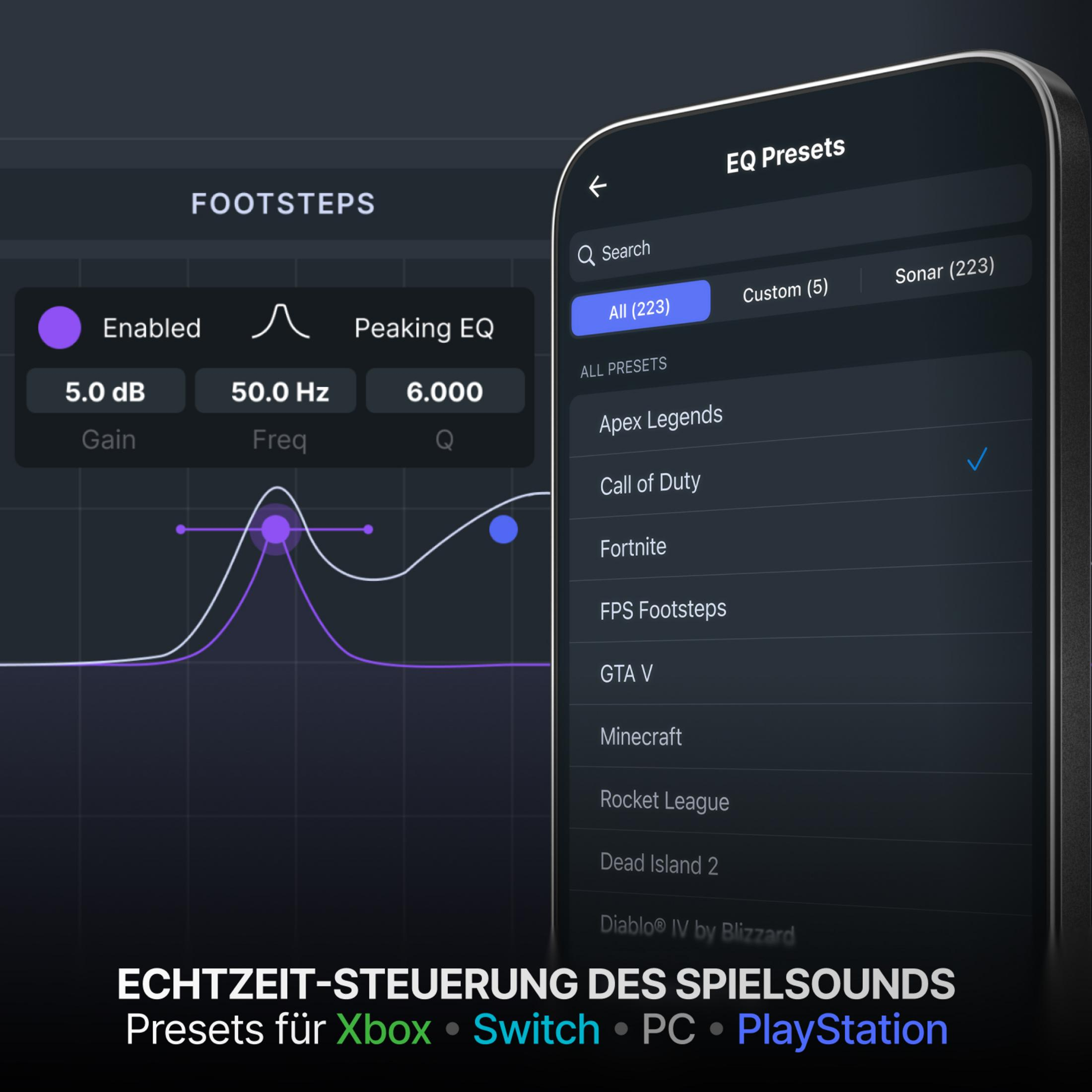 EQ Presets für Spiele: Liste mit Spielen wie Apex Legends, Fortnite, GTA V.