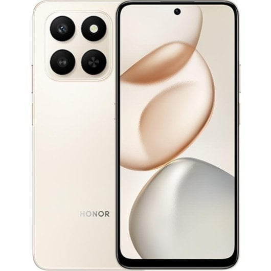 Uno smartphone Honor dorato con quattro fotocamere sul retro.