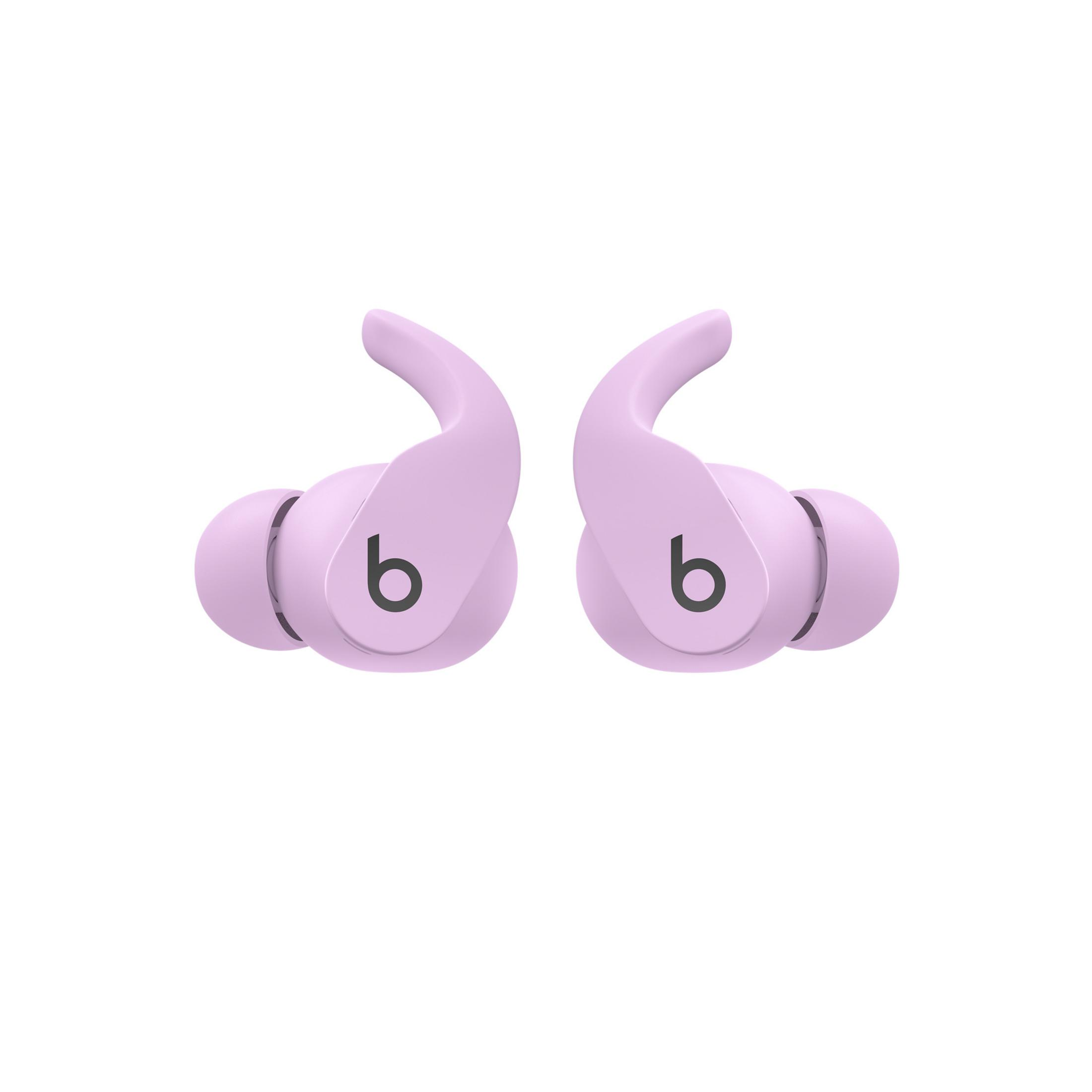 Due auricolari wireless viola chiaro con 