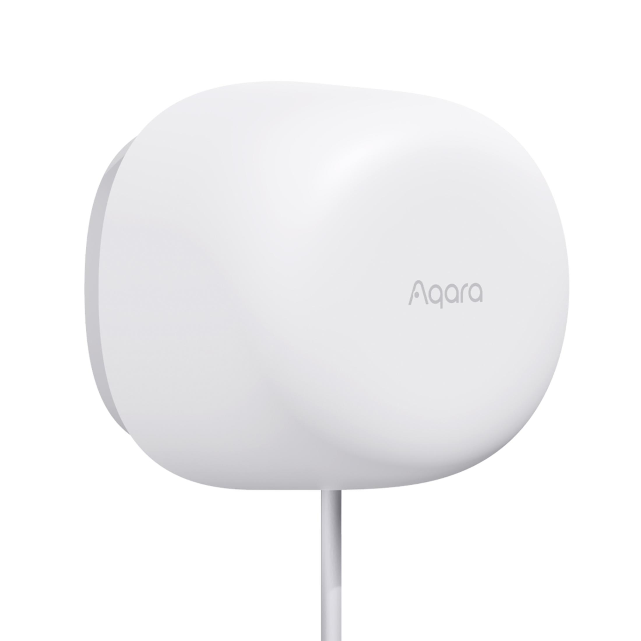 Un dispositivo Aqara bianco con un gambo.