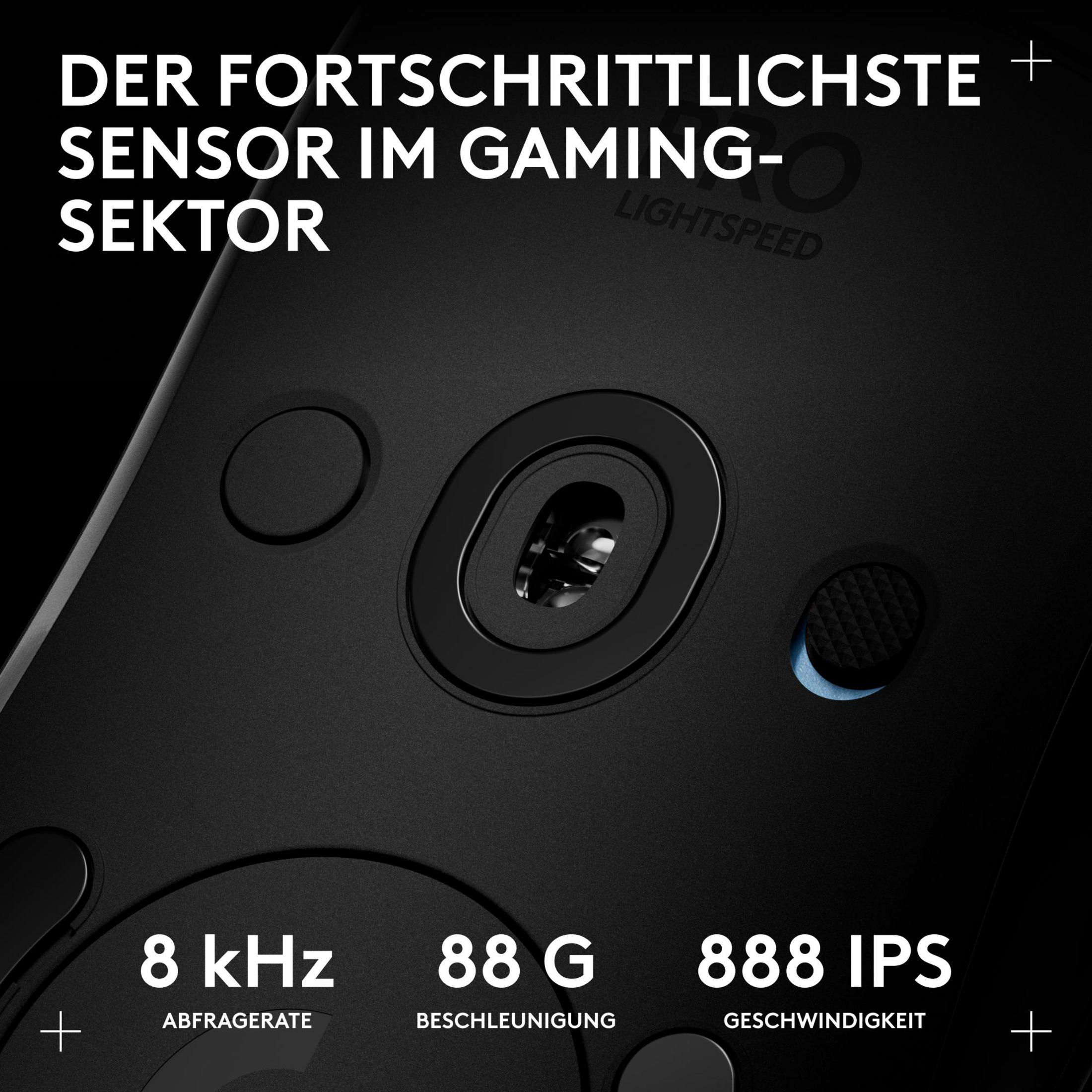 Mouse nero con testo: Il sensore più avanzato nel settore gaming.