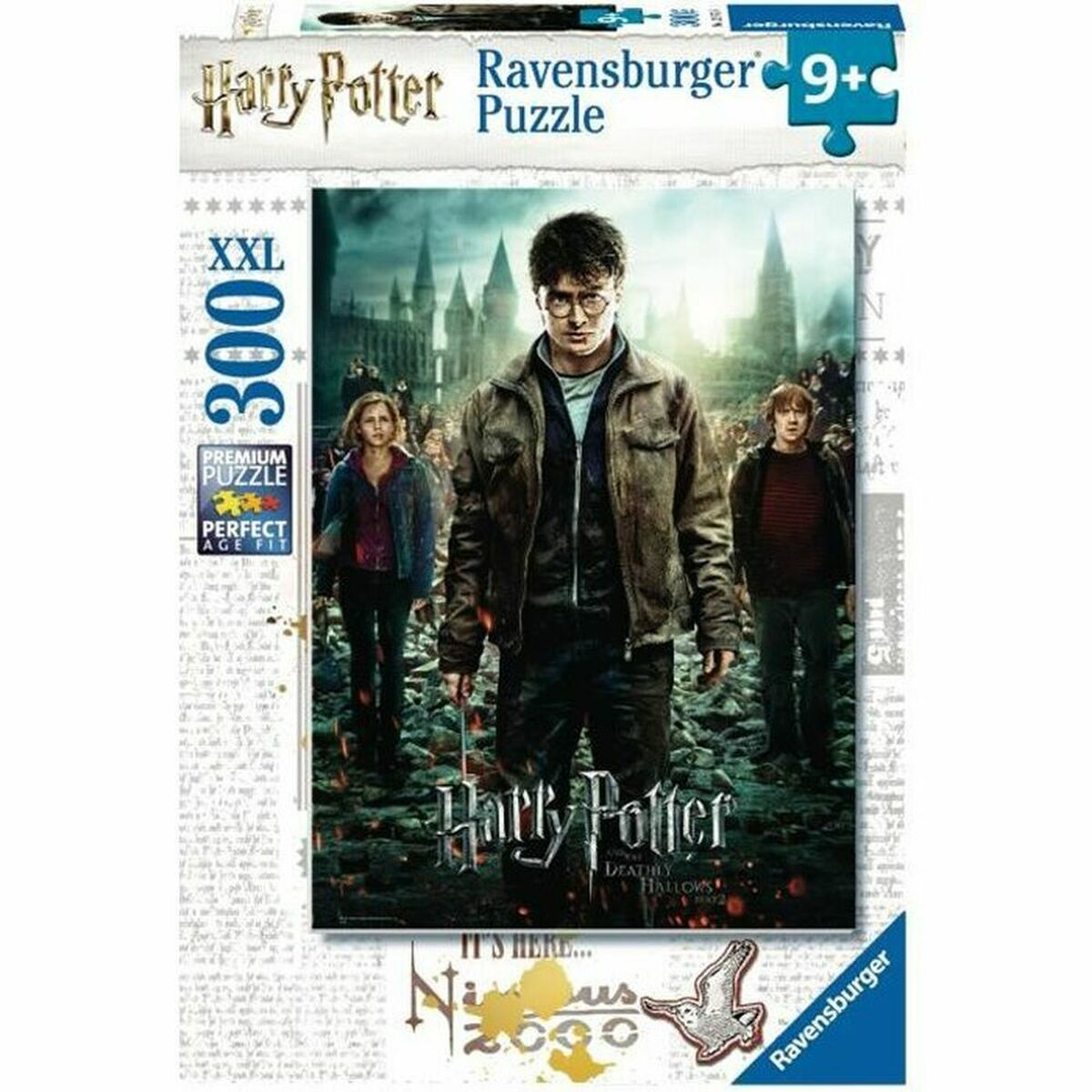 Harry Potter Ravensburger 300-delige puzzeldoos met Harry, Ron en Hermelien.