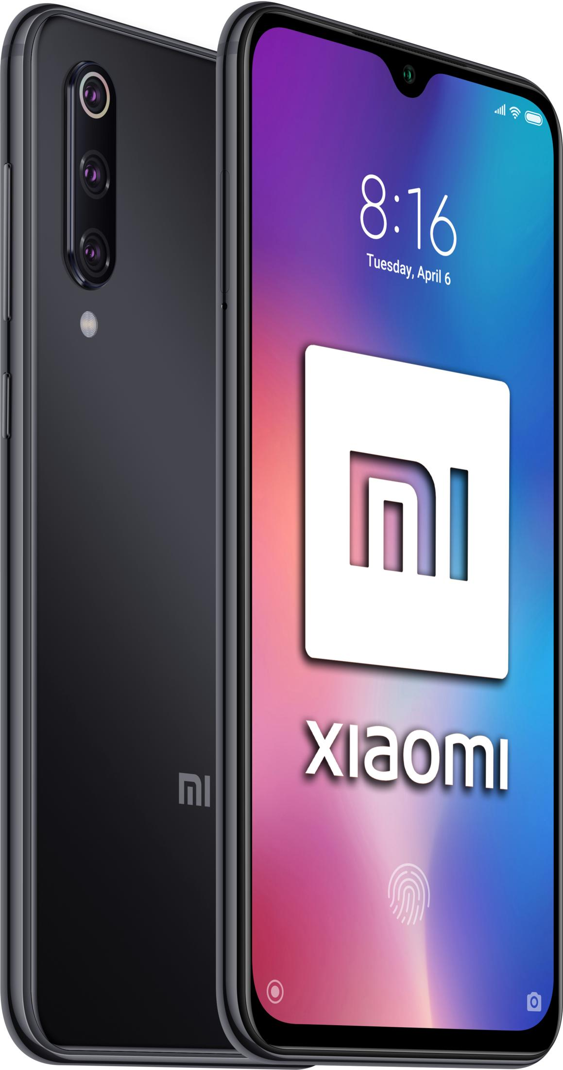 Zwei schwarze Xiaomi-Smartphones nebeneinander. Eines mit Kameras auf der Rückseite, das andere mit dem Mi-Logo.