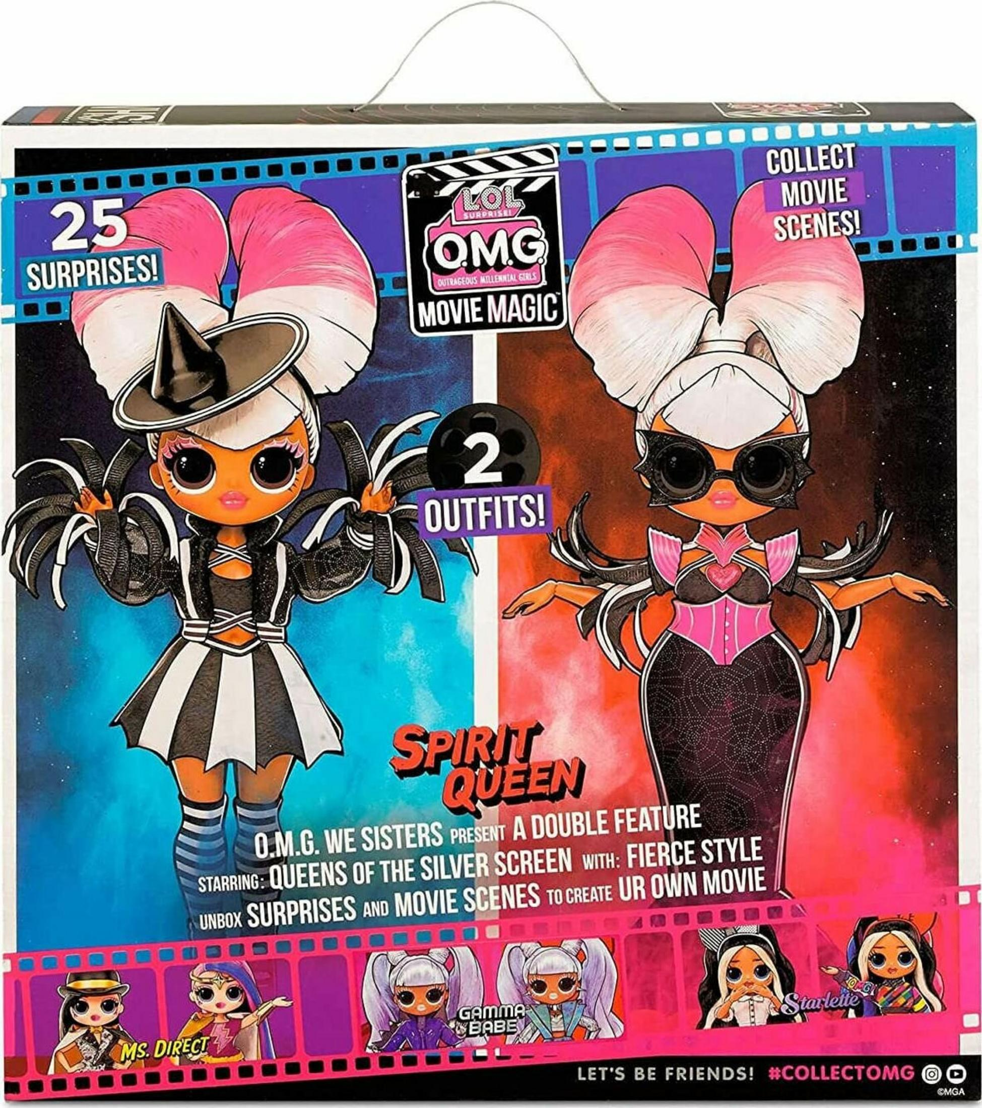 LOL OMG Movie Magic Box mit zwei Puppen, 25 Überraschungen und Outfits.