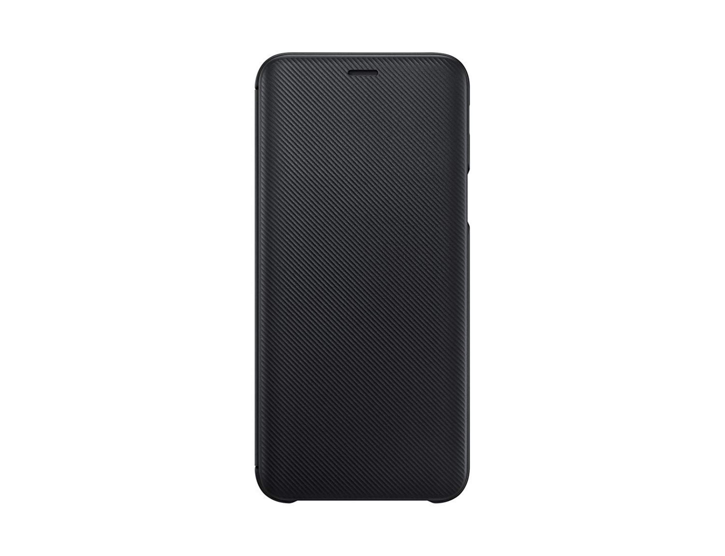 Custodia nera per telefono con texture a coste.