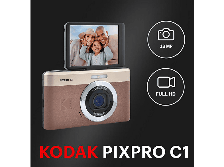 KODAK Pixpro C1 Compactcamera Bruin | MediaMarkt