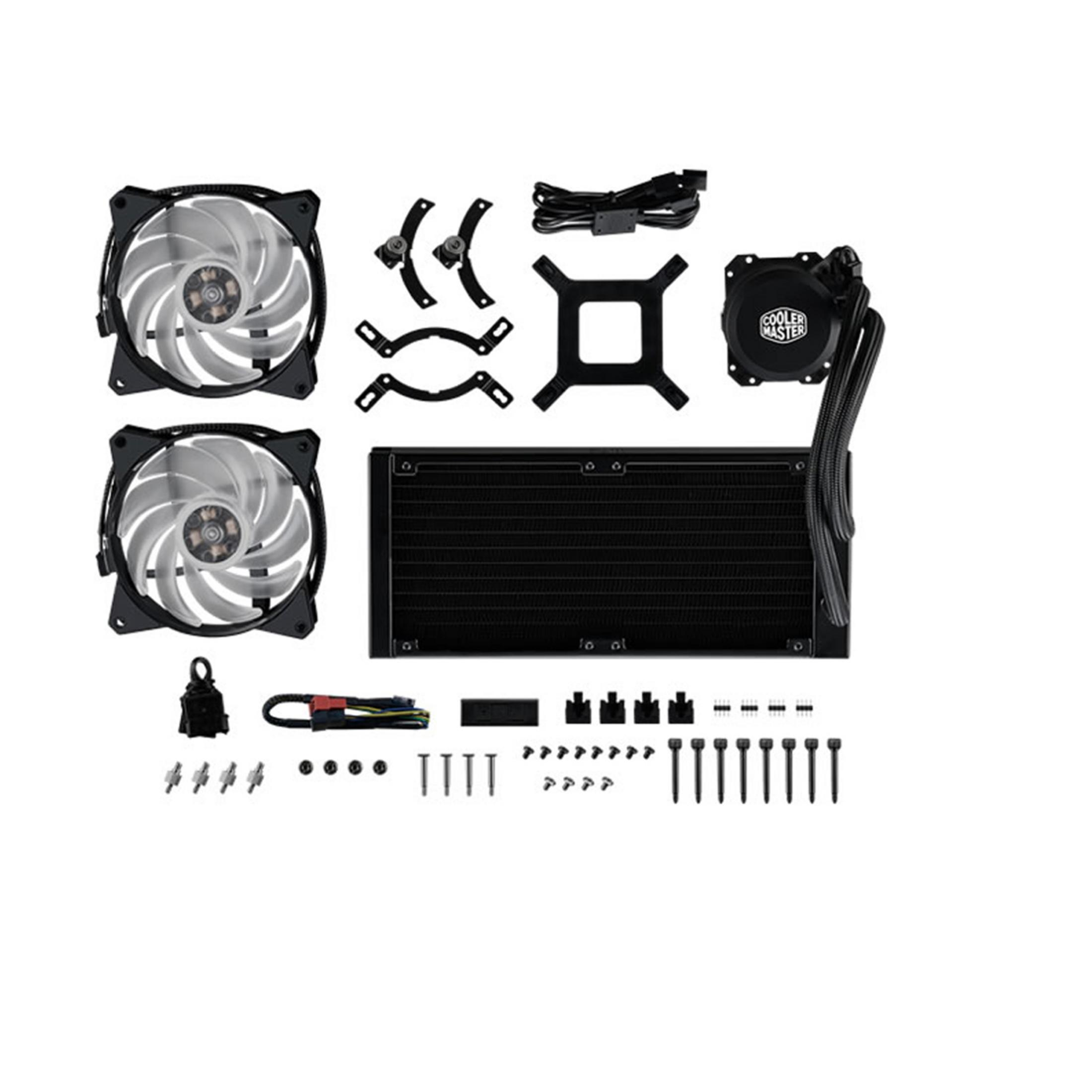 COOLER MASTER MLW-D24M-A20PC-R1 ML240L RGB CPU Wasserkühlung, Schwarz ...