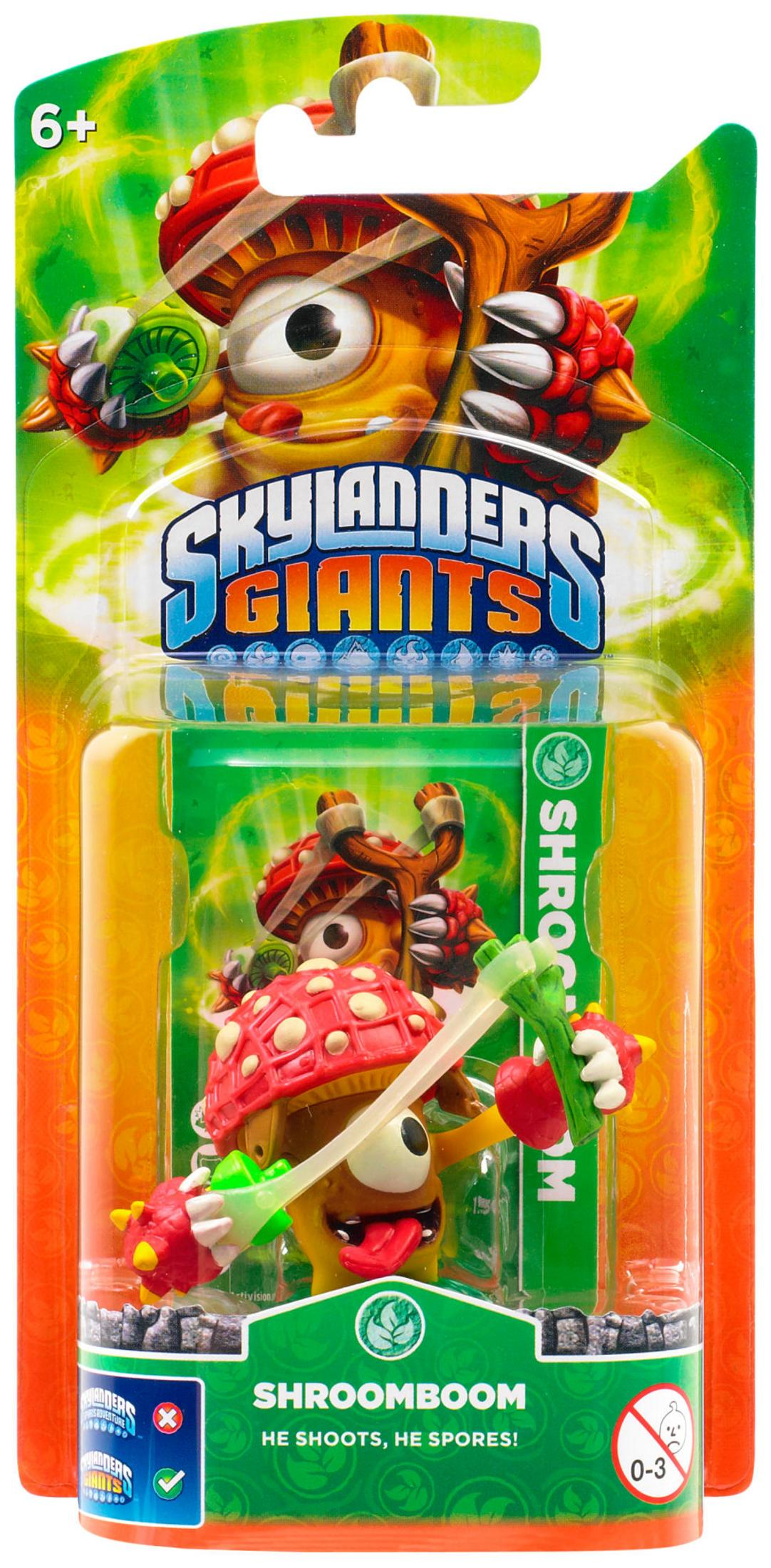 Verpackung der Skylander Giants Figur Shroomboom mit Pilzkopf und Schleuder.