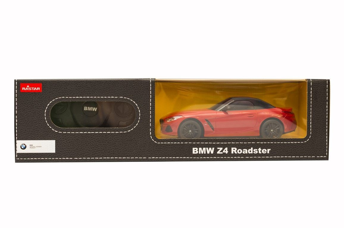 Czerwony samochód zabawka BMW Z4 Roadster z pilotem w pudełku.