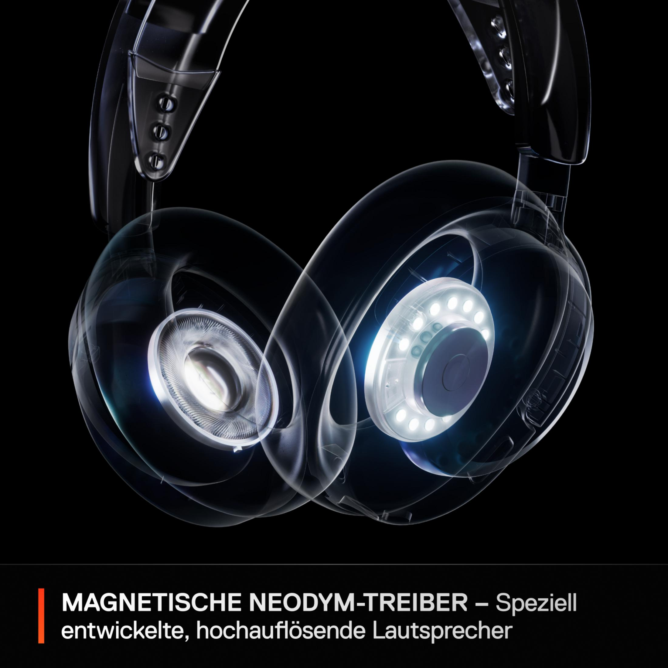 Cuffie trasparenti con driver illuminato e magneti al neodimio.