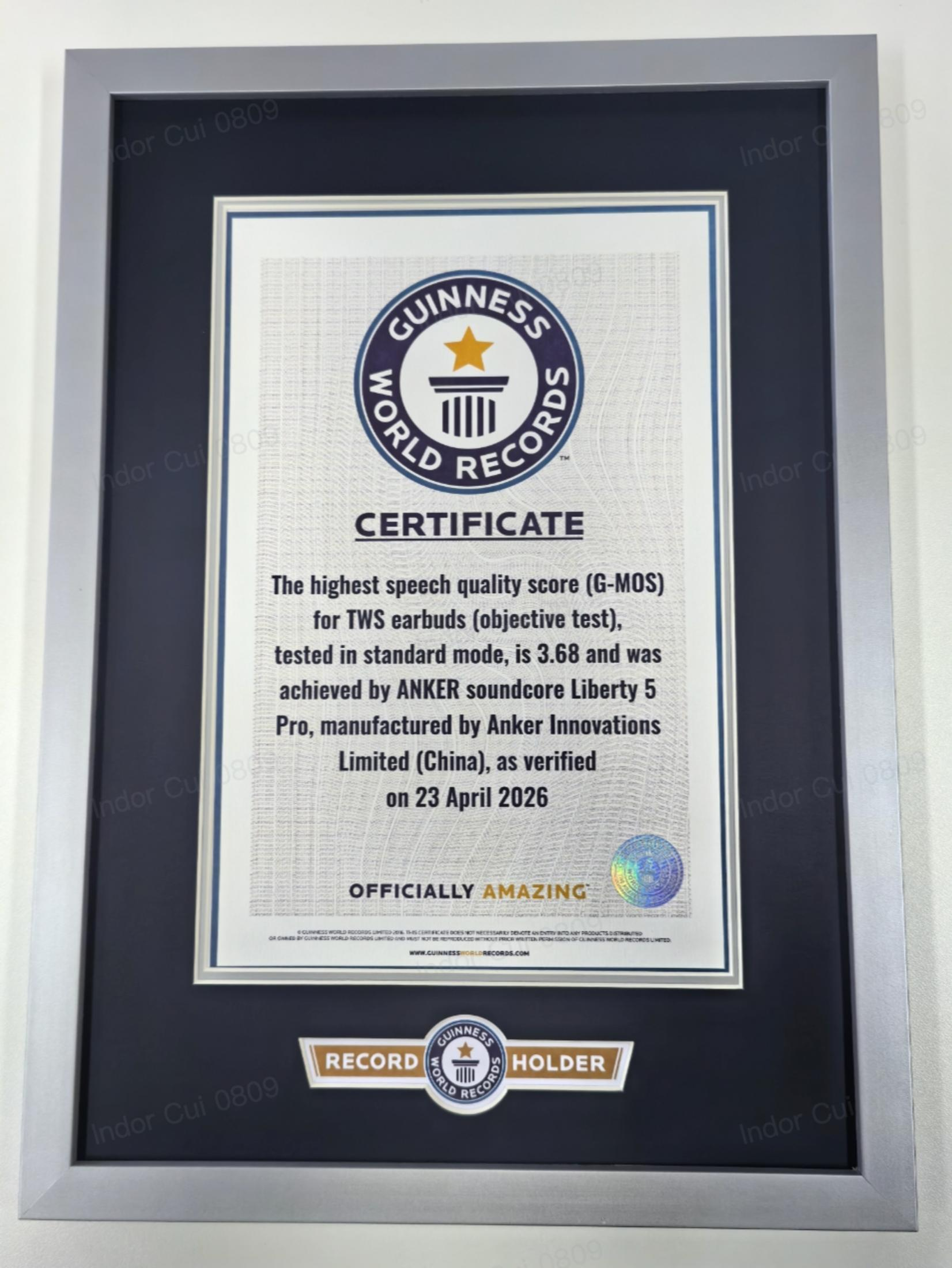 Certificato per il punteggio più alto di qualità vocale per auricolari TWS ANKER.