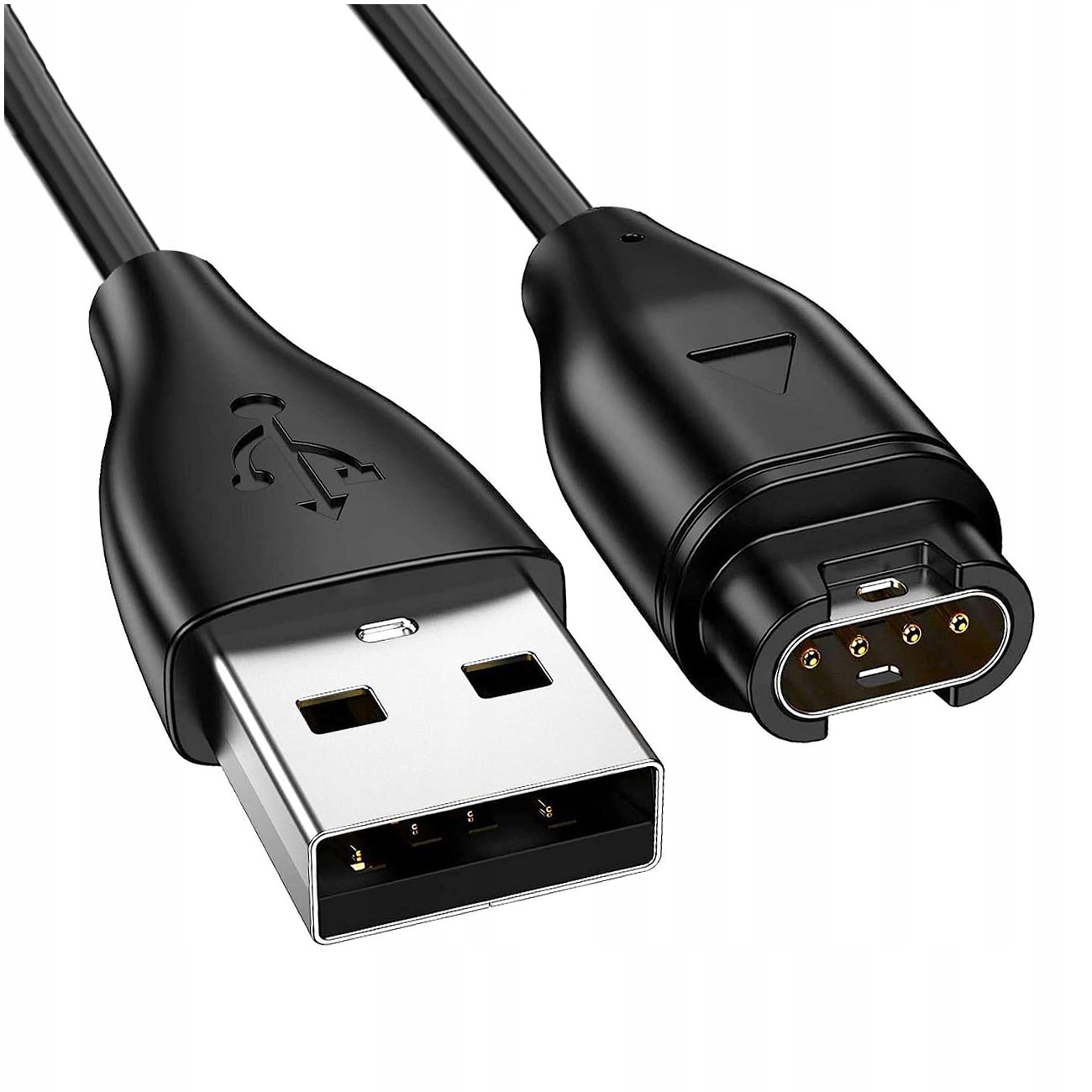 Czarny złącze USB-A i złącze własnościowego kabla ładującego