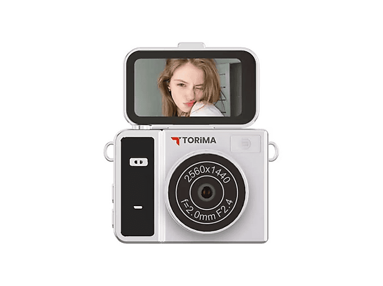 TORIMA Mini Dijital Kamera 2K Flip Ekranlı Selfie Video CMR46 Vlog