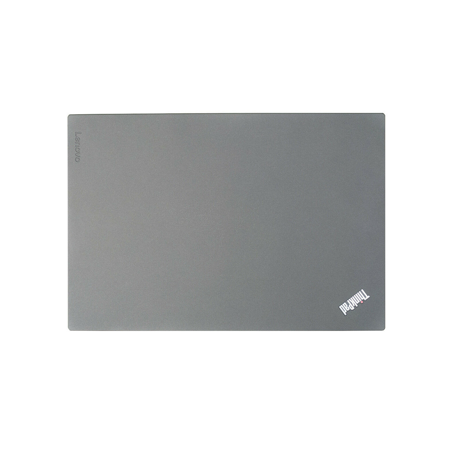 Graues Lenovo ThinkPad mit weißem Logo.