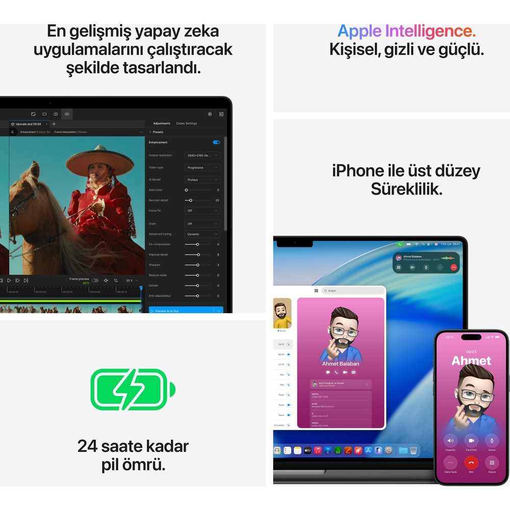 Tablet video düzenleme yazılımı, dizüstü bilgisayar ve iPhone bir kişiyi gösteriyor.