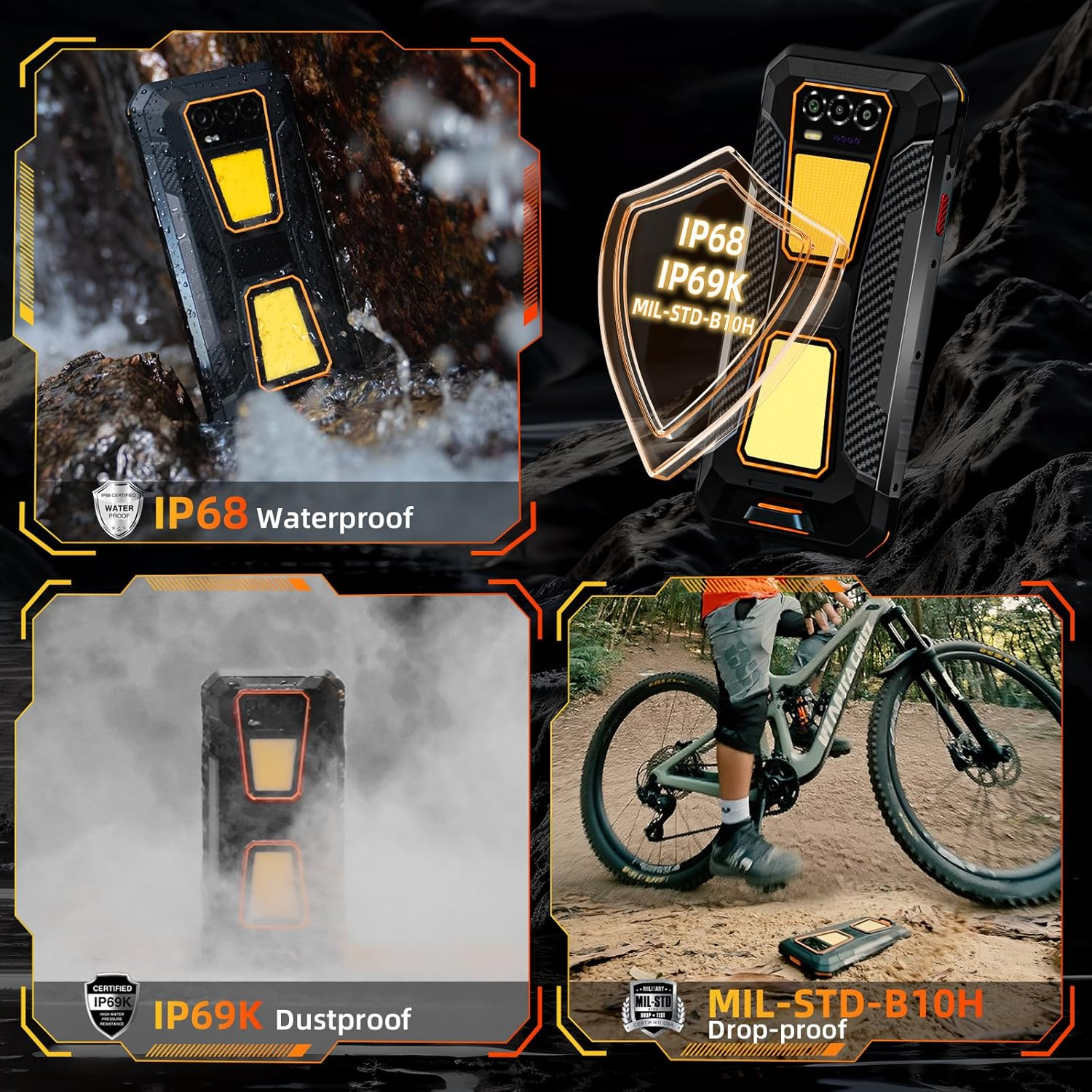 Smartphone robusto en agua, IP68 impermeable.