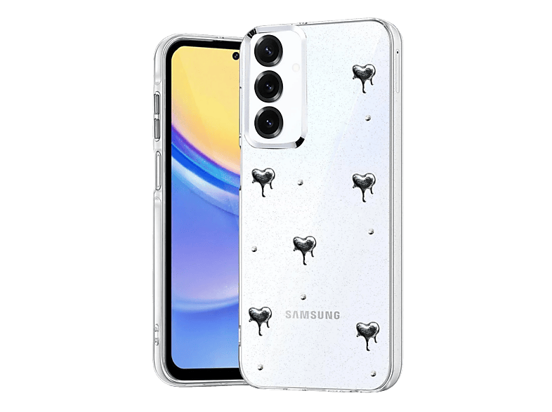 EVIMDEYOKYOK Samsung Galaxy A15 4G Uyumlu Fiyonk Desenli Kapak Telefon Kılıfı Çok Renkli