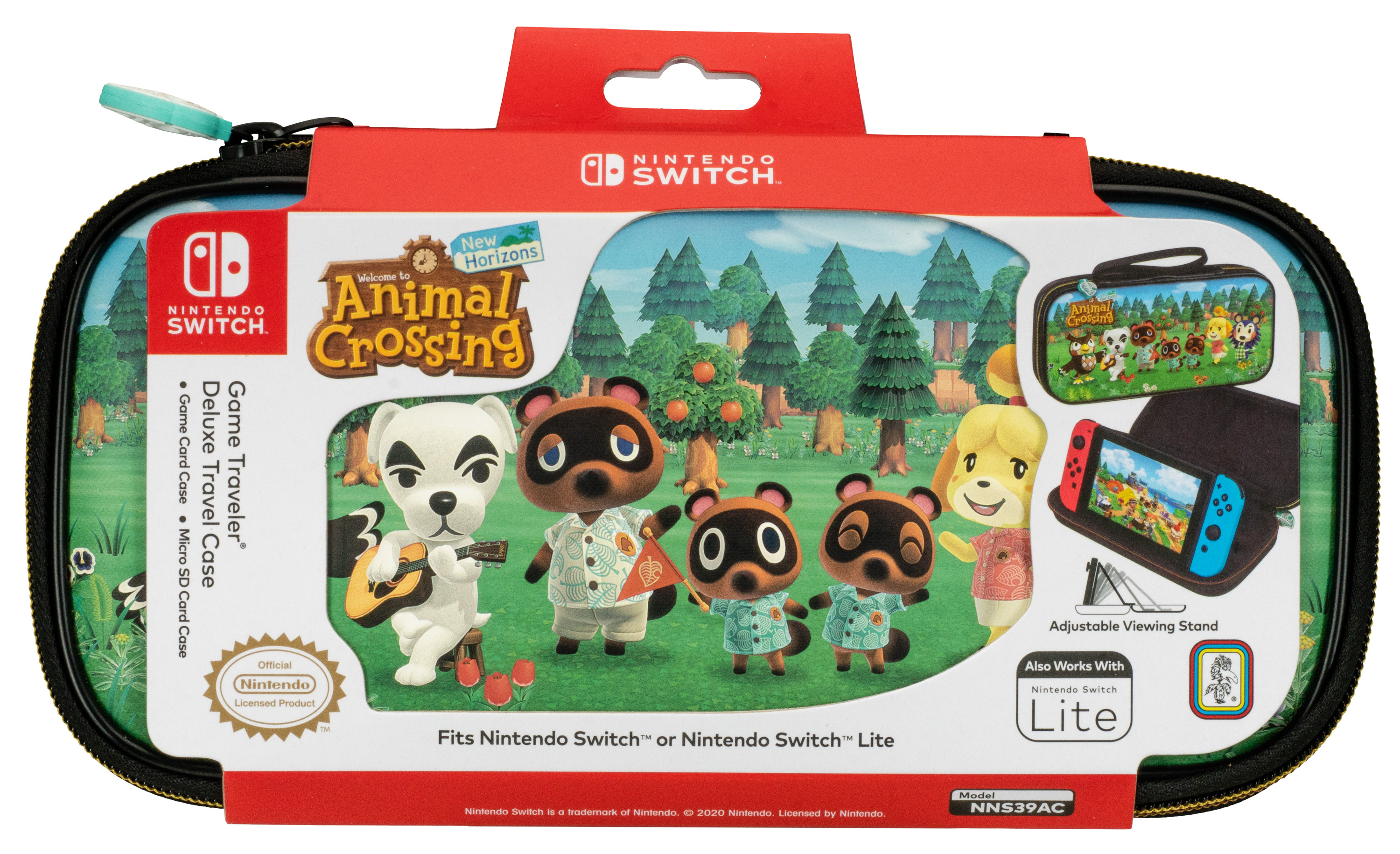 Nintendo Switch hoes met Animal Crossing-personages, K.K. Slider speelt gitaar.