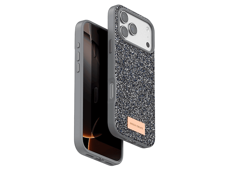 EVIMDEYOKYOK Onegif iPhone 17 Pro Max Uyumlu Bright Simli Kapak Telefon Kılıfı Gümüş