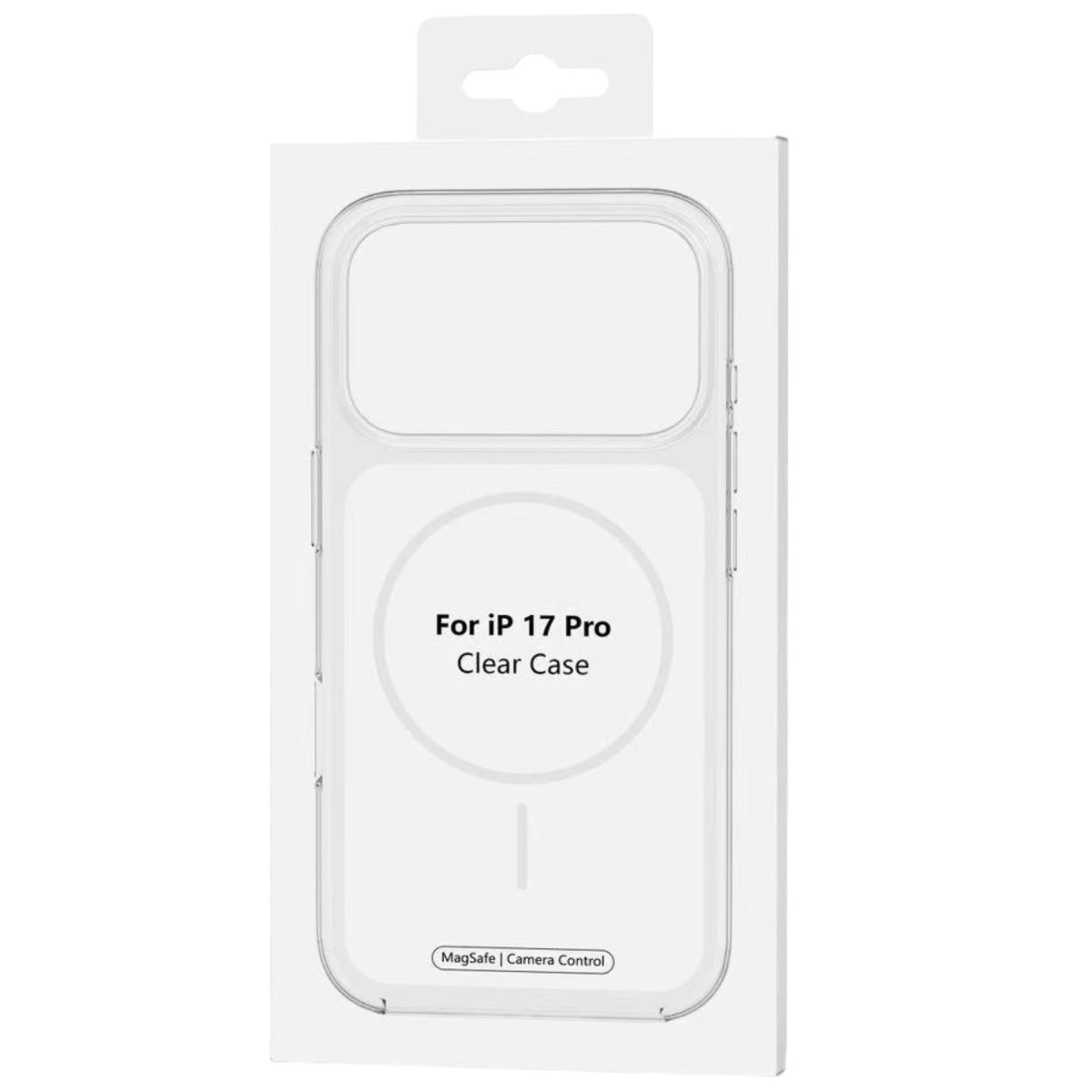 MagSafe ve Kamera Kontrollü iPhone 17 Pro için şeffaf kılıf.