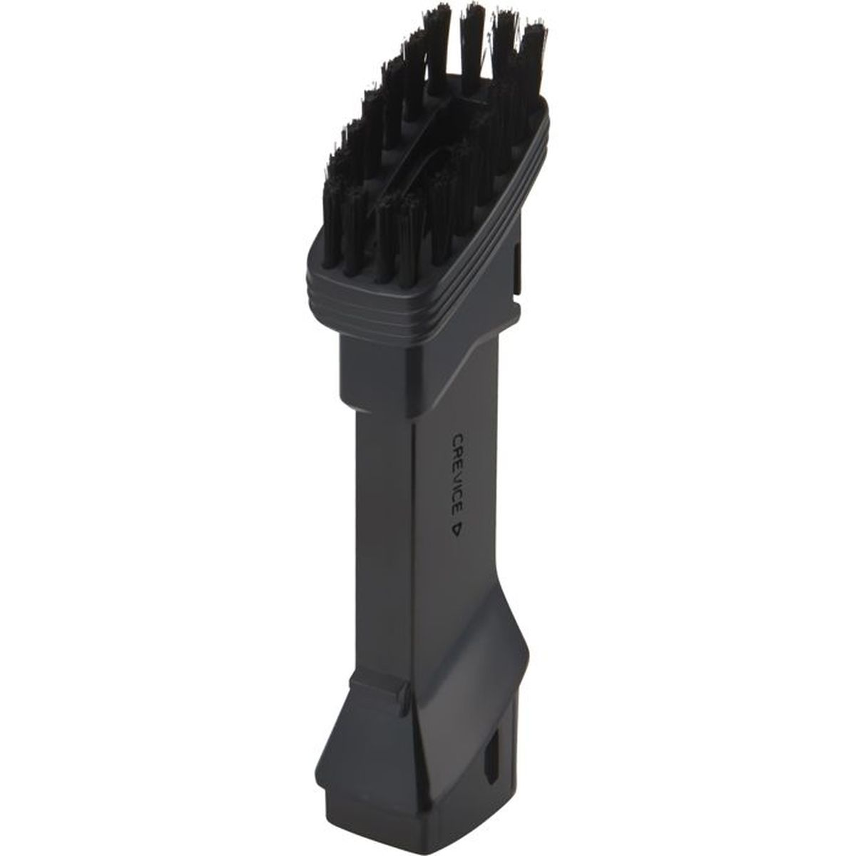 Un accessorio bocchetta per fessure nero per aspirapolvere.