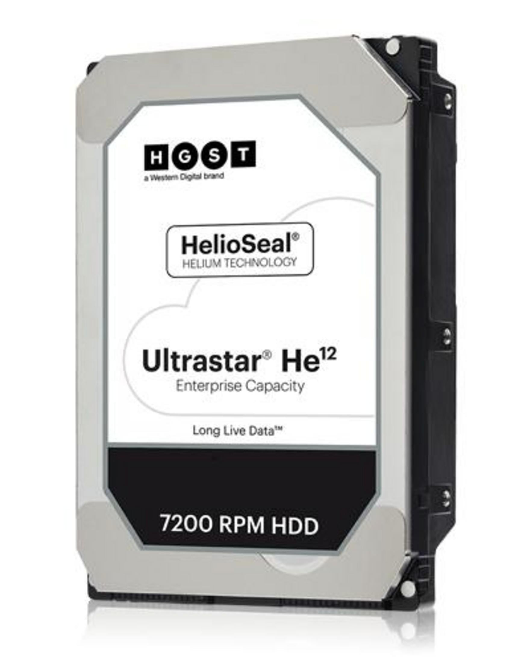 HGST Ultrastar He12 HDD da 7200 RPM con HelioSeal e capacità enterprise.