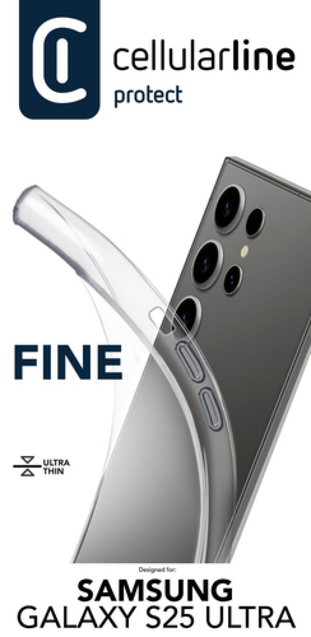 Funda transparente para Samsung Galaxy S25 Ultra, de Cellularline.