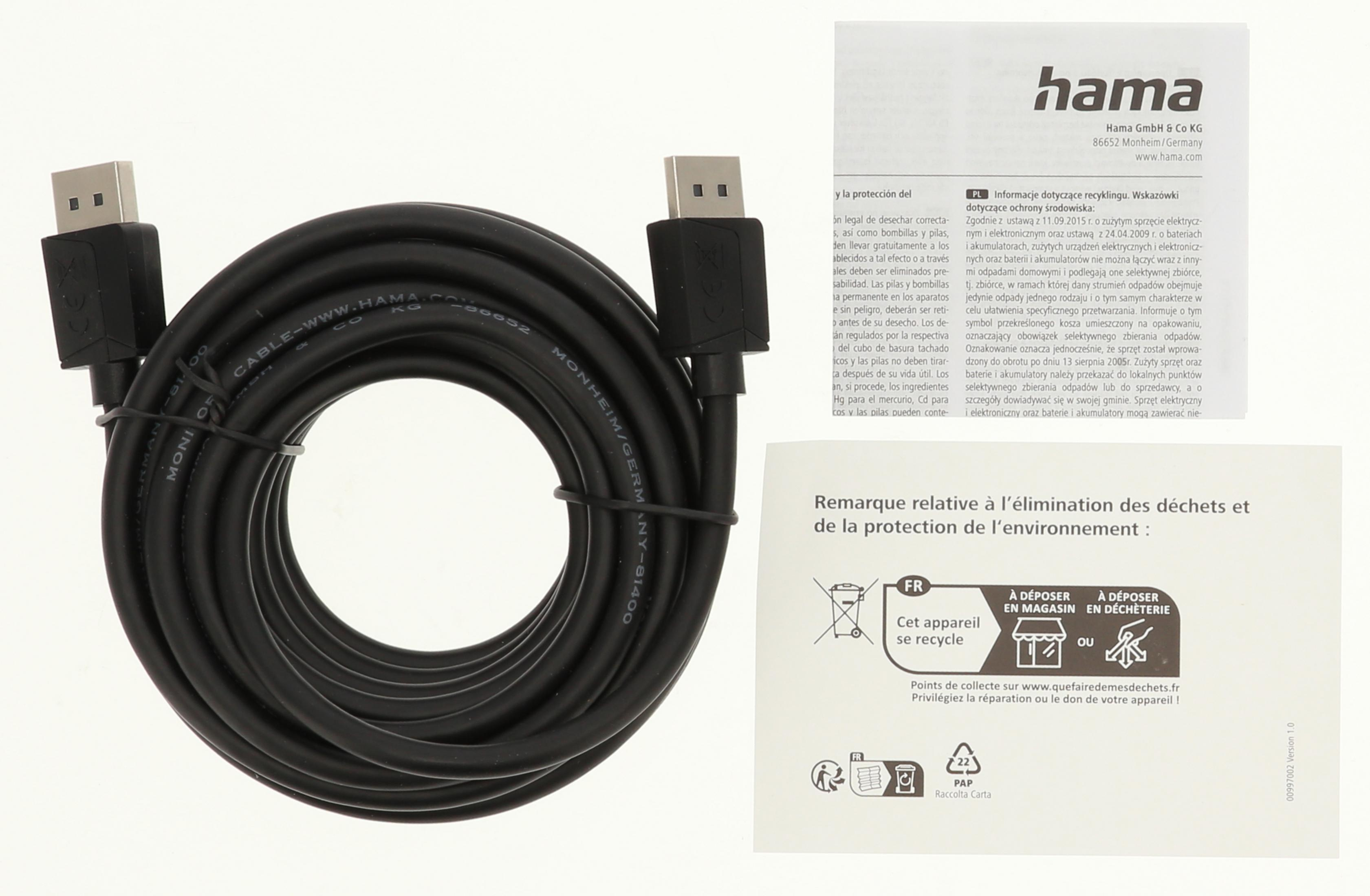 Een zwarte USB-kabel met twee connectoren, opgerold en vastgehouden met een kabelbinder.