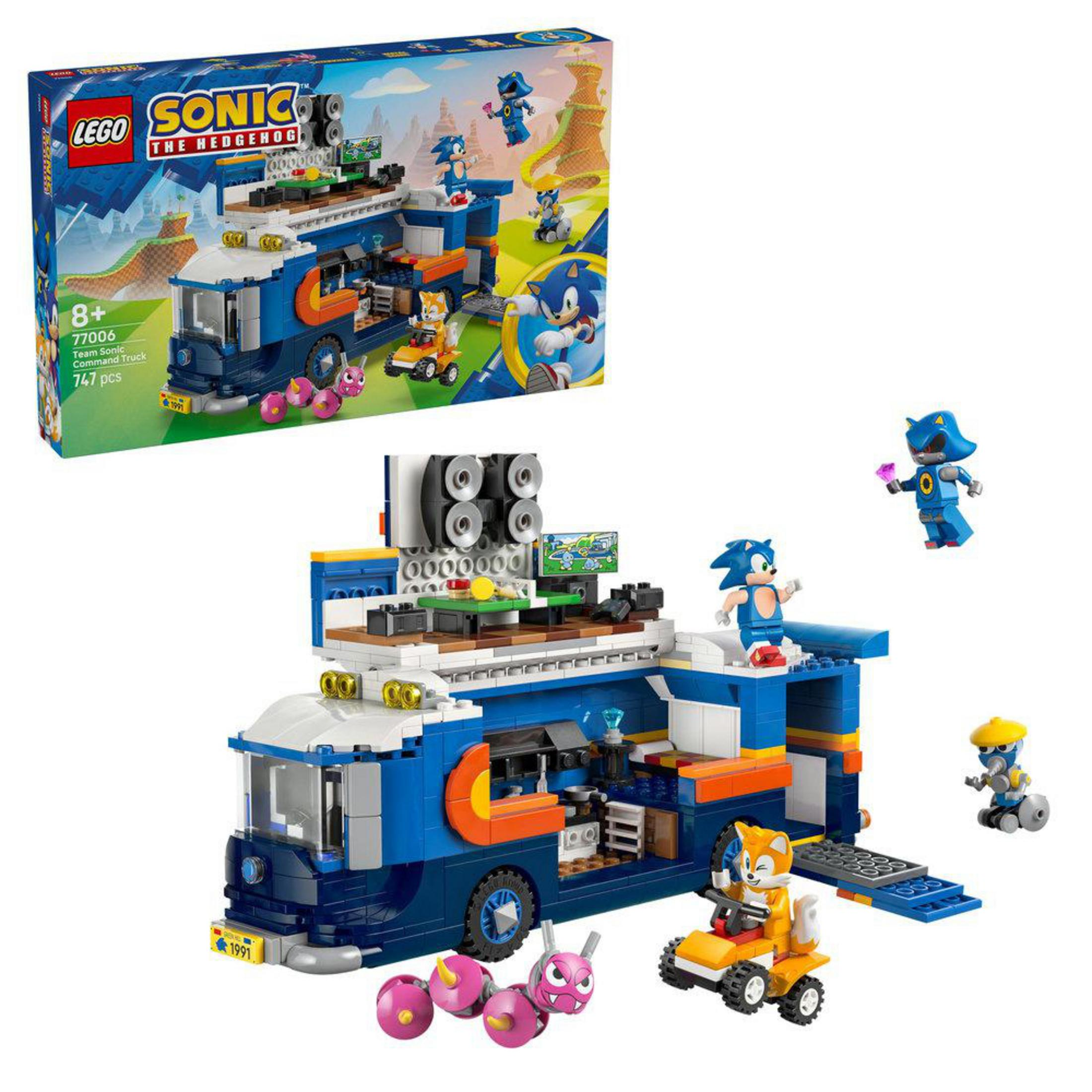 Set LEGO Sonic Team Sonic Command Truck con figure e veicoli.