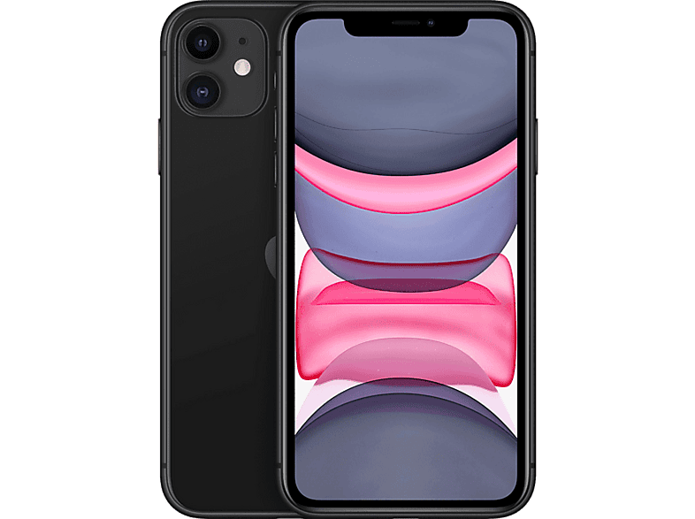 APPLE 1464569 MHDA3QL/A IPHONE 11 BLACK 64GB, Negro, Móvil iOS, 64