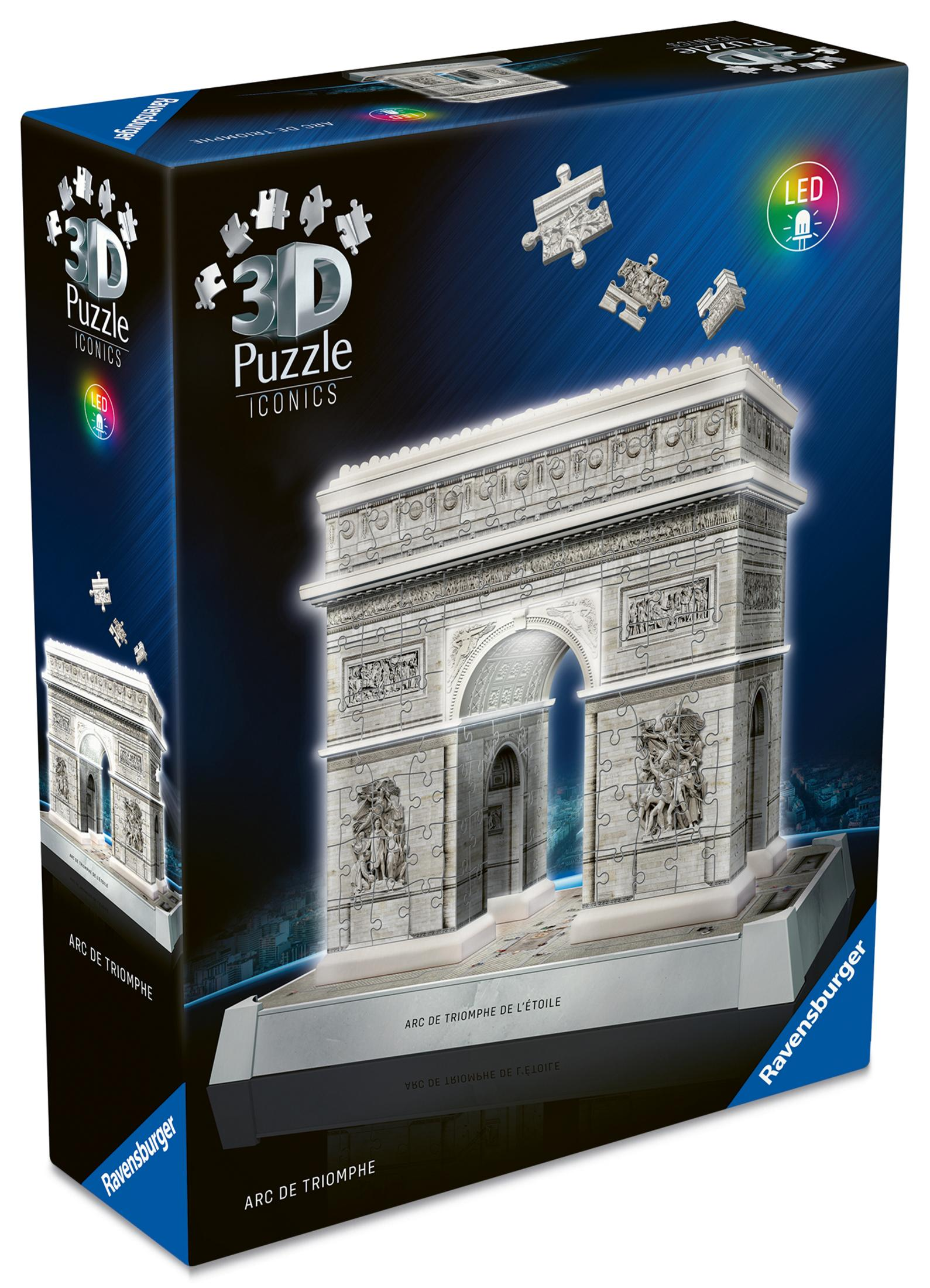 Ravensburger 3D Puzzle Ikone des Arc de Triomphe mit LED-Beleuchtung
