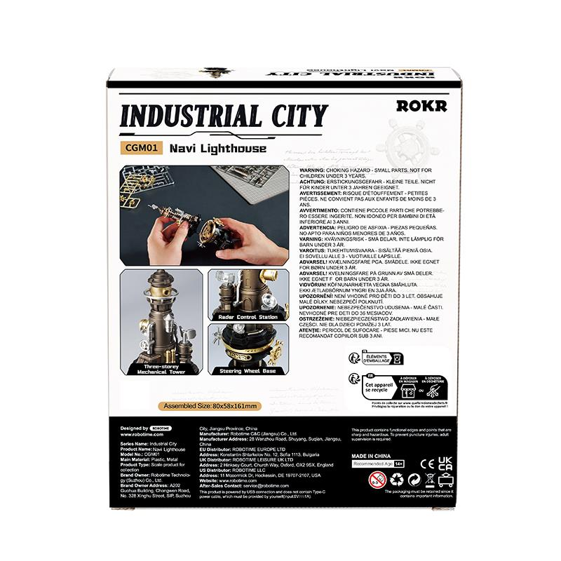 "Industrial City" "Navi Lighthouse" model kiti için kutu ambalajı.