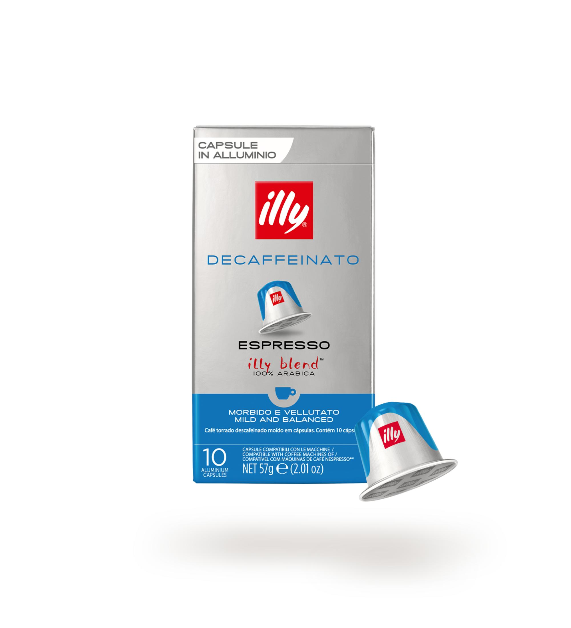 Capsule alluminio Illy Decaffeinato Espresso, confezione da 10.
