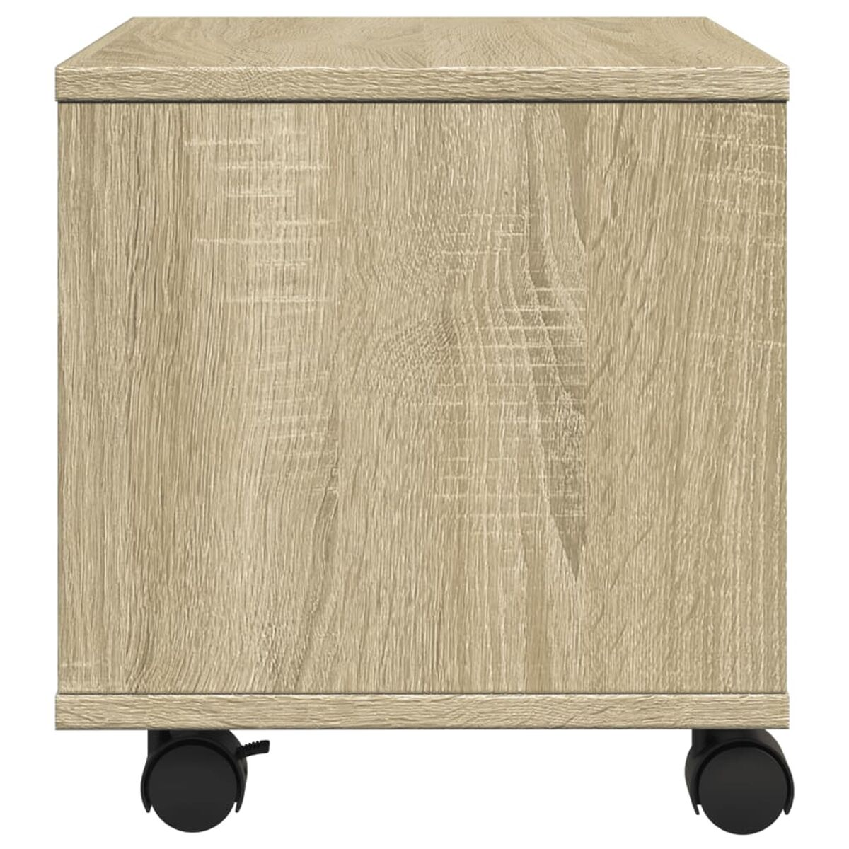 Ein hölzerner Aktenschrank mit Rollen.