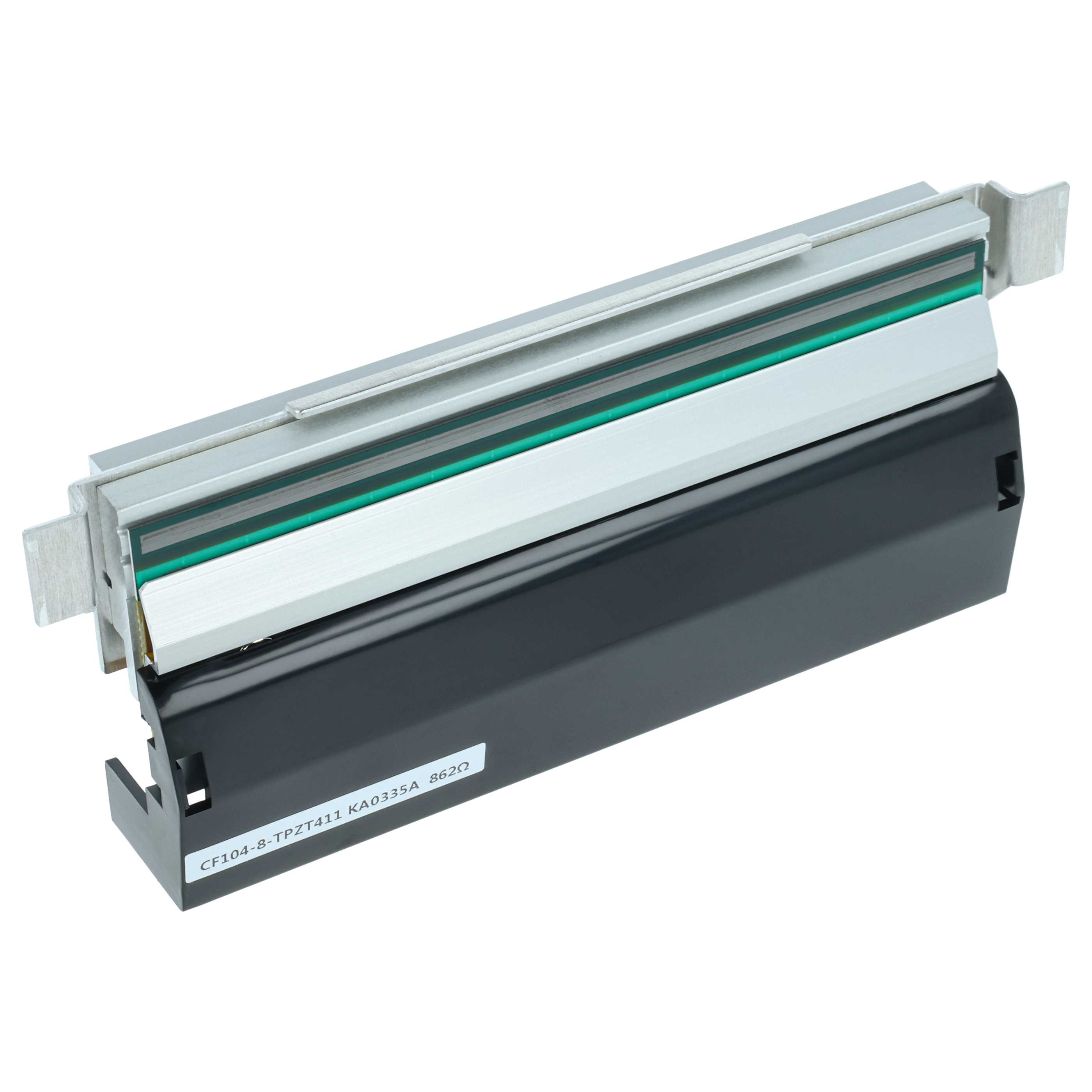 Ein schwarzes Gerät mit silbernen Metallteilen und grünen Akzenten.