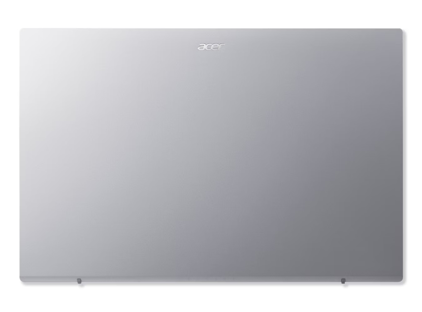 Laptop argento con logo Acer in alto.