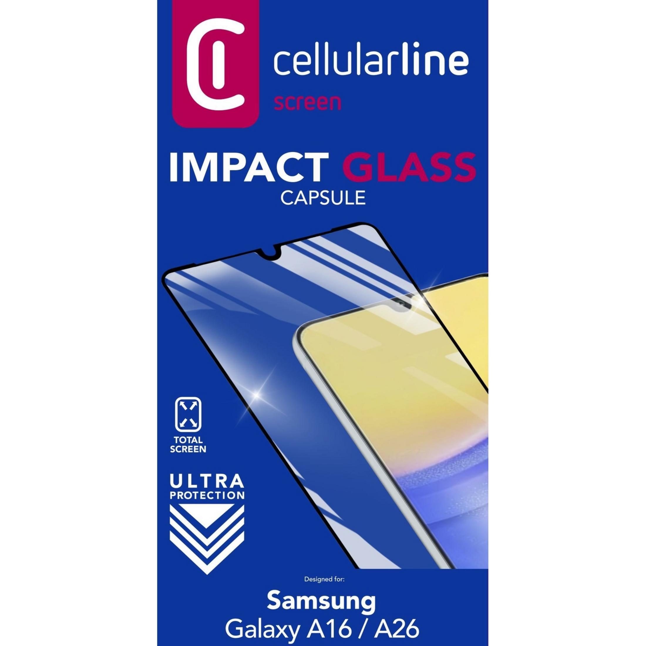 Embalaje para protector de pantalla: Impact Glass para Samsung Galaxy A16/A26.