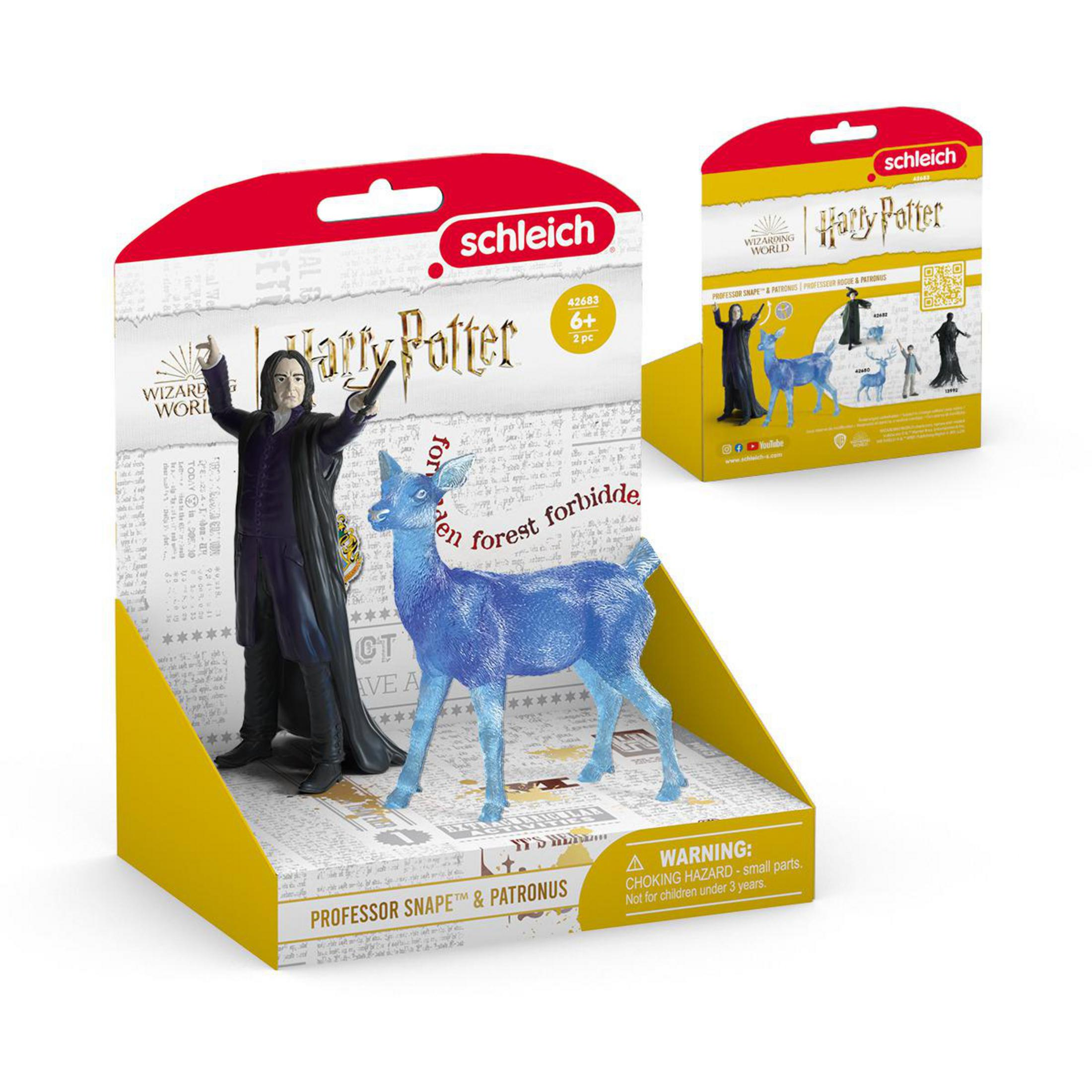 Professor Snape e il suo patrono cervo in confezione prodotto.