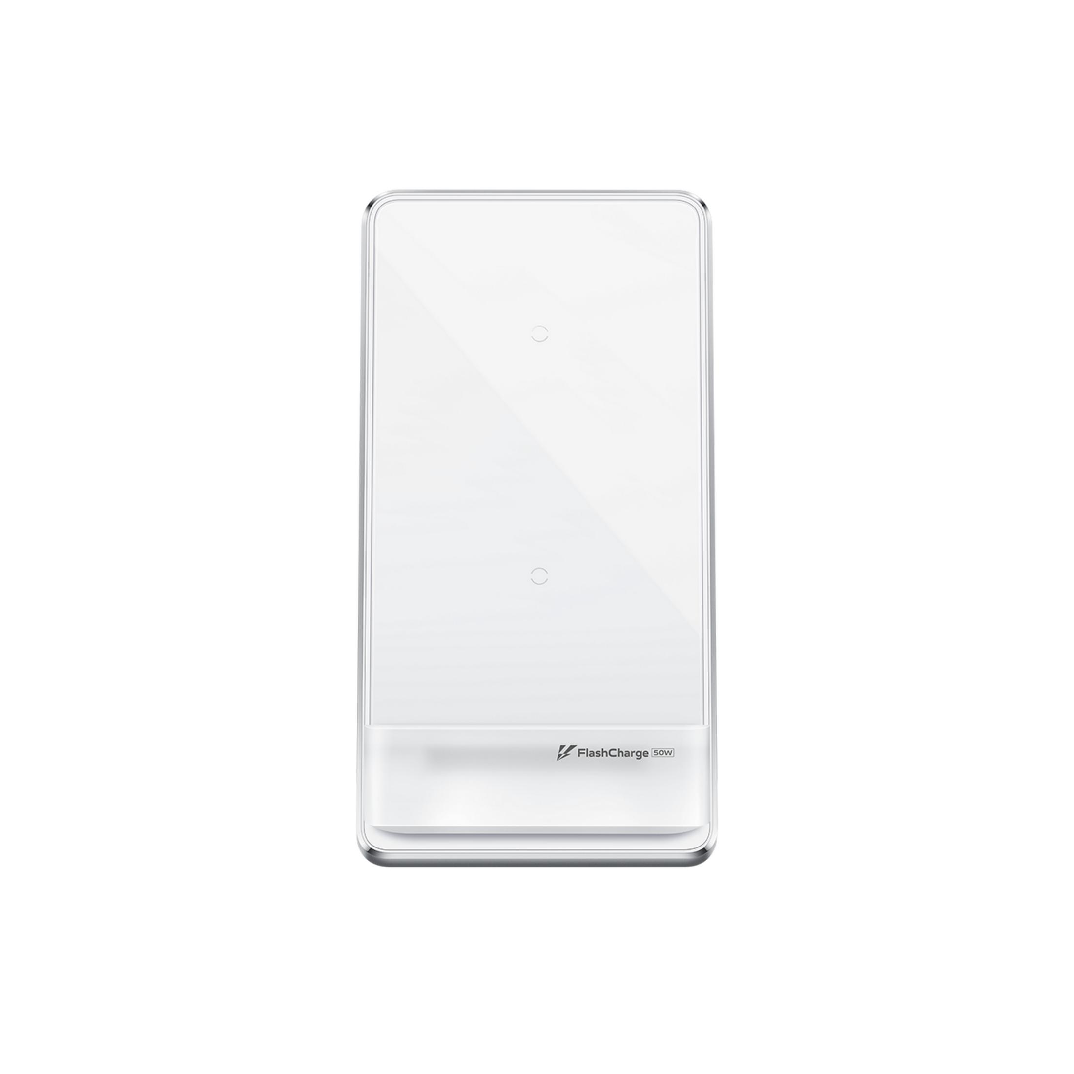 Cargador inalámbrico blanco con logo 