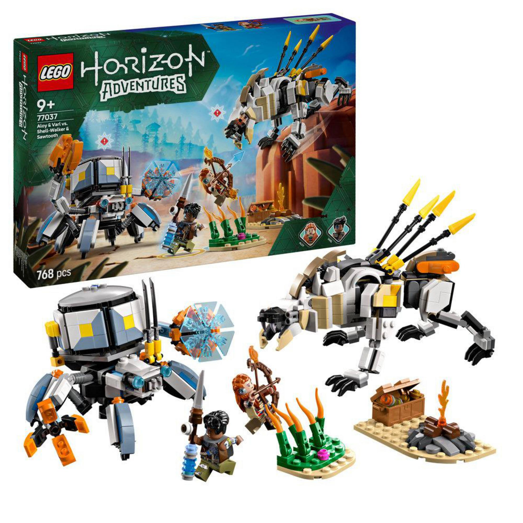 Set LEGO Horizon con Aloy y Varl contra Shell-Walker y Sawtooth.