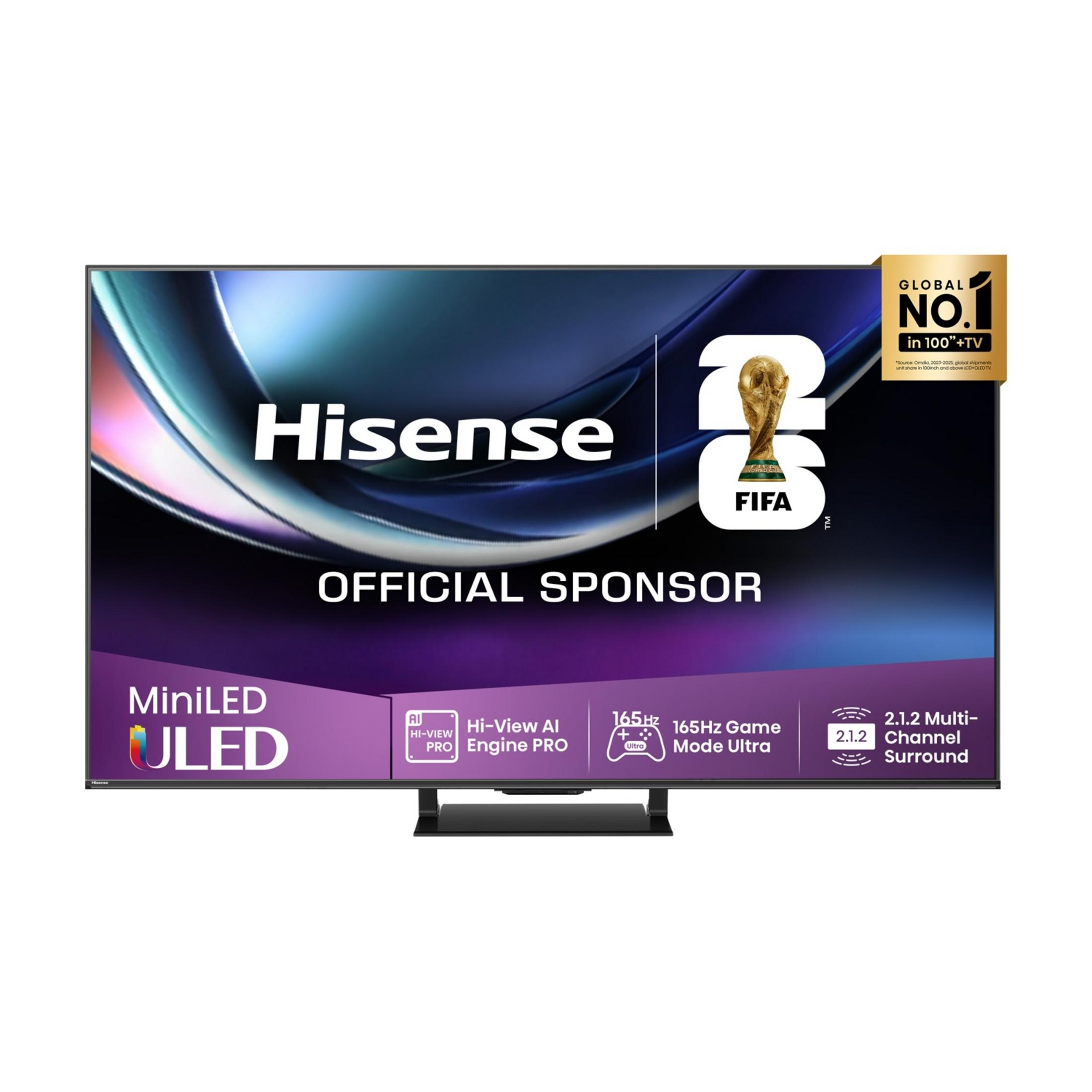 TV Hisense MiniLED ULED, sponsor FIFA, con modalità gioco Ultra 165Hz.
