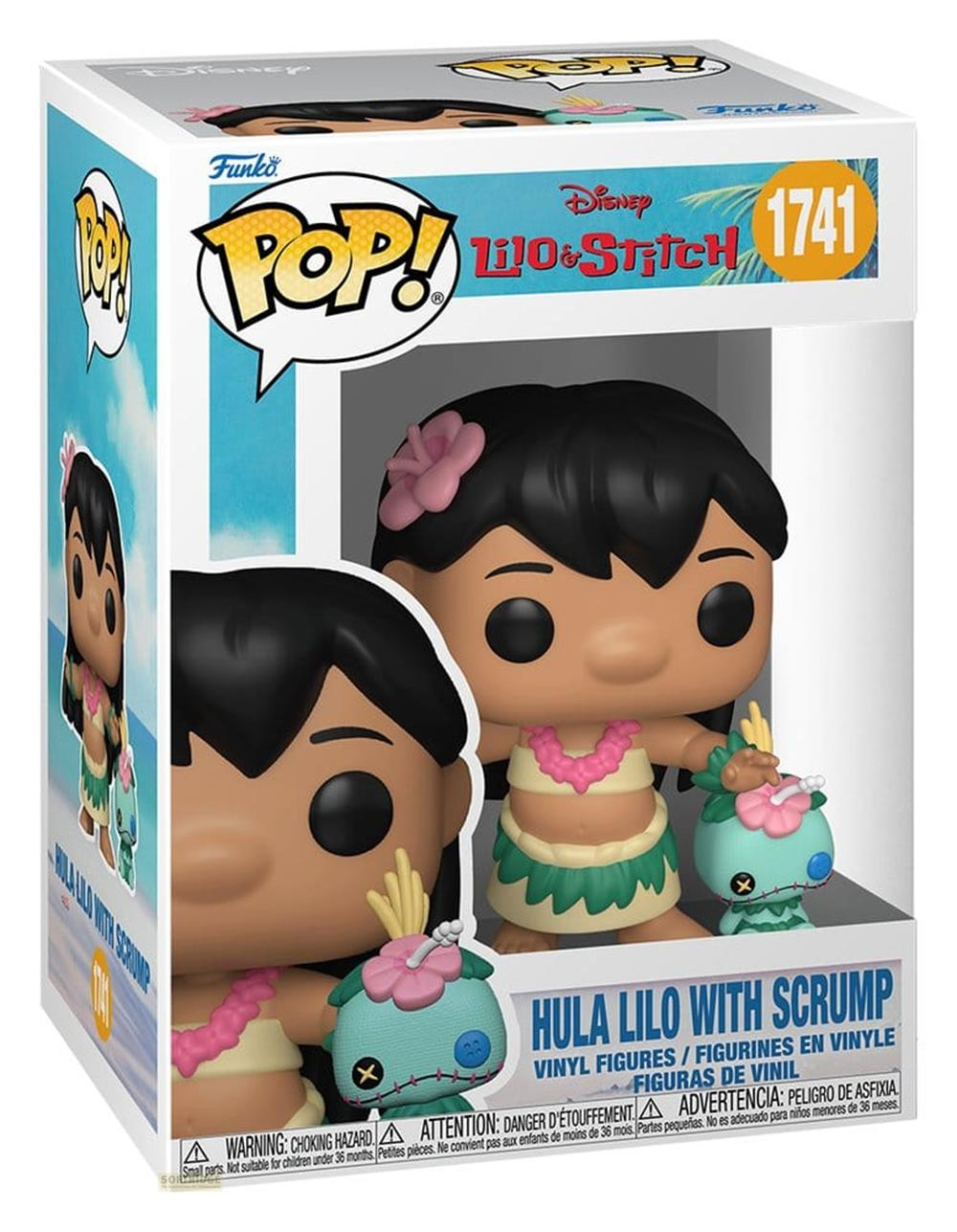 Figuras de vinilo Funko Pop de Hula Lilo con Stitch y Scrump, Disney Lilo y Stitch.